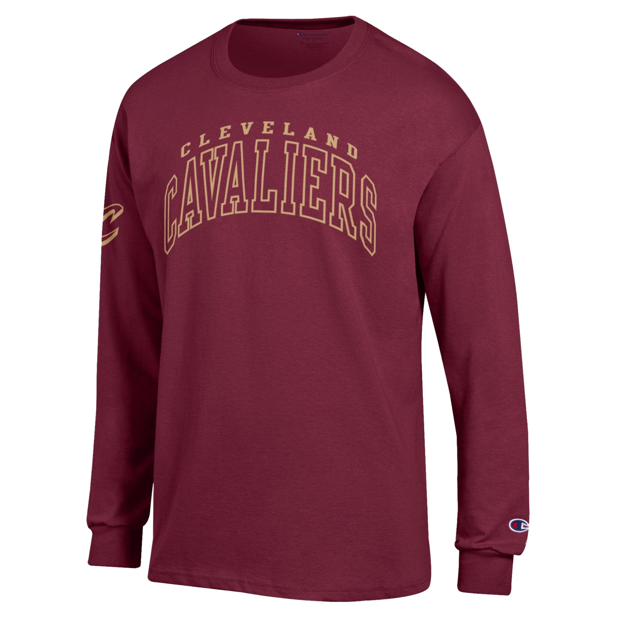 T-shirt à manches longues Champion Wine Cleveland Cavaliers pour homme