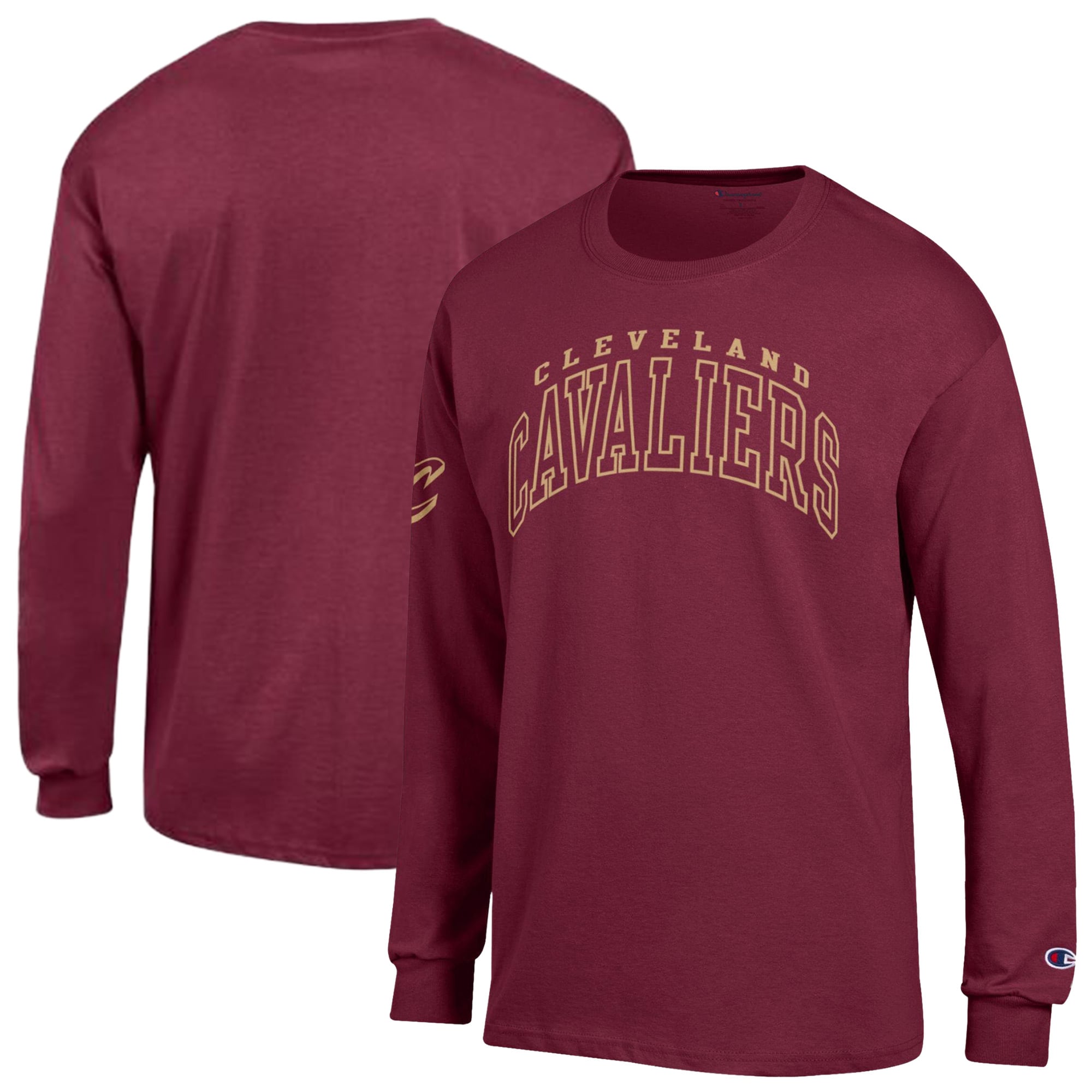 T-shirt à manches longues Champion Wine Cleveland Cavaliers pour homme