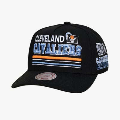  Cleveland Cavaliers Mitchell & Ness Hardwood Classics Triple Check Pro Snapback Hat - Black