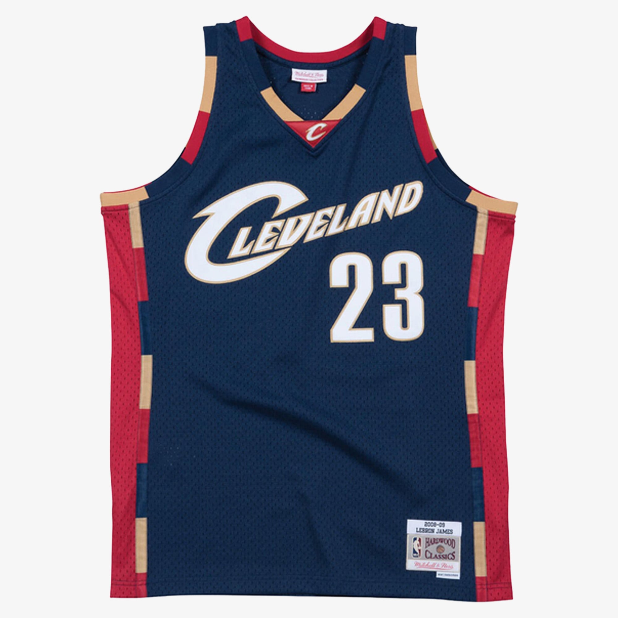 Maillot Swingman Hardwood Classics Mitchell & Ness LeBron James bleu marine des Cleveland Cavaliers 2008/09 pour homme