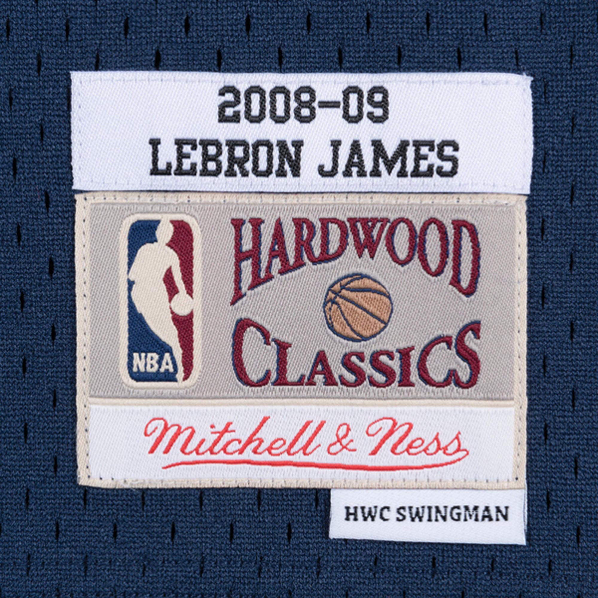 Maillot Swingman Hardwood Classics Mitchell & Ness LeBron James bleu marine des Cleveland Cavaliers 2008/09 pour homme