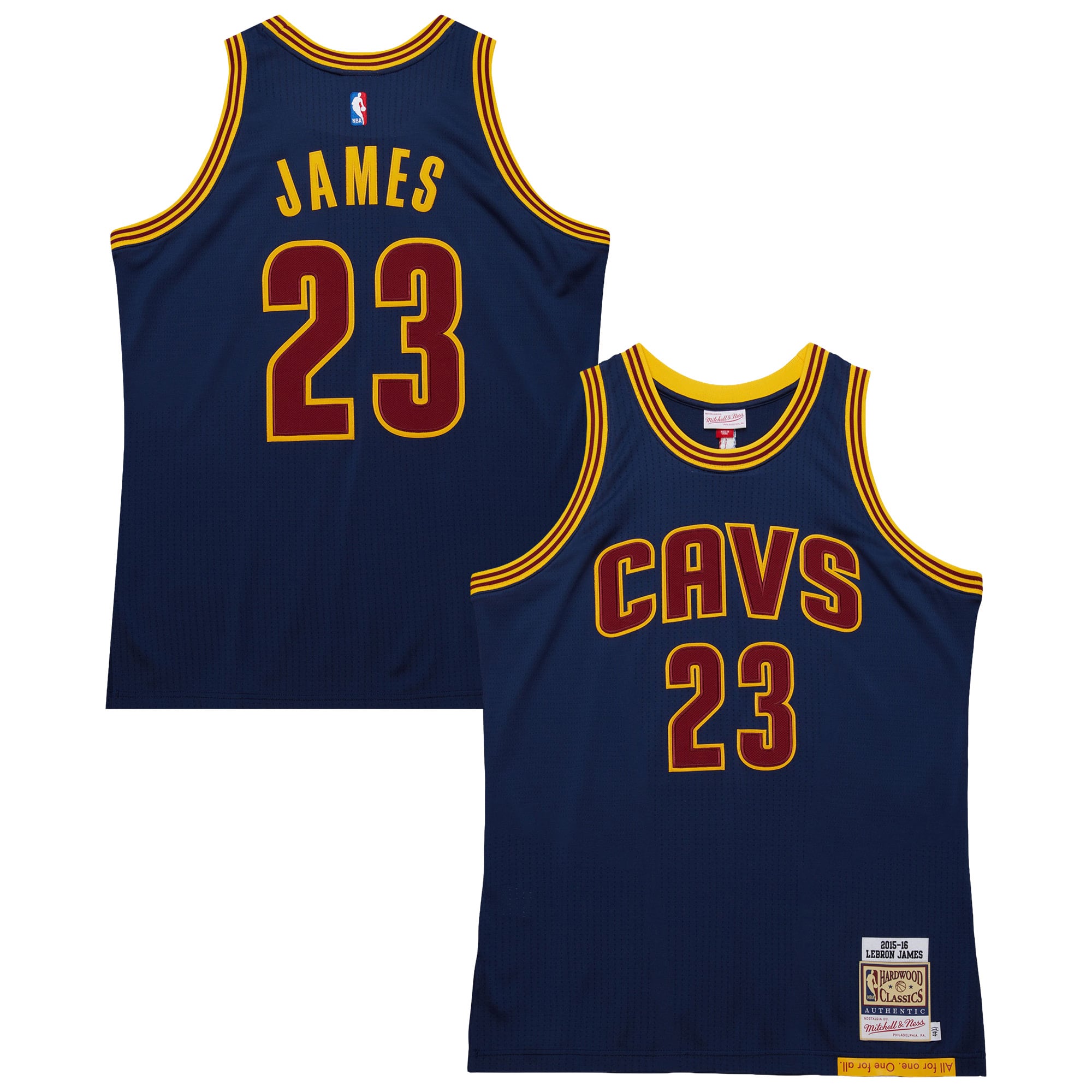 Men's Mitchell & Ness LeBron James Navy Cleveland Cavaliers Big Tall 2015/16 Swingman Jersey