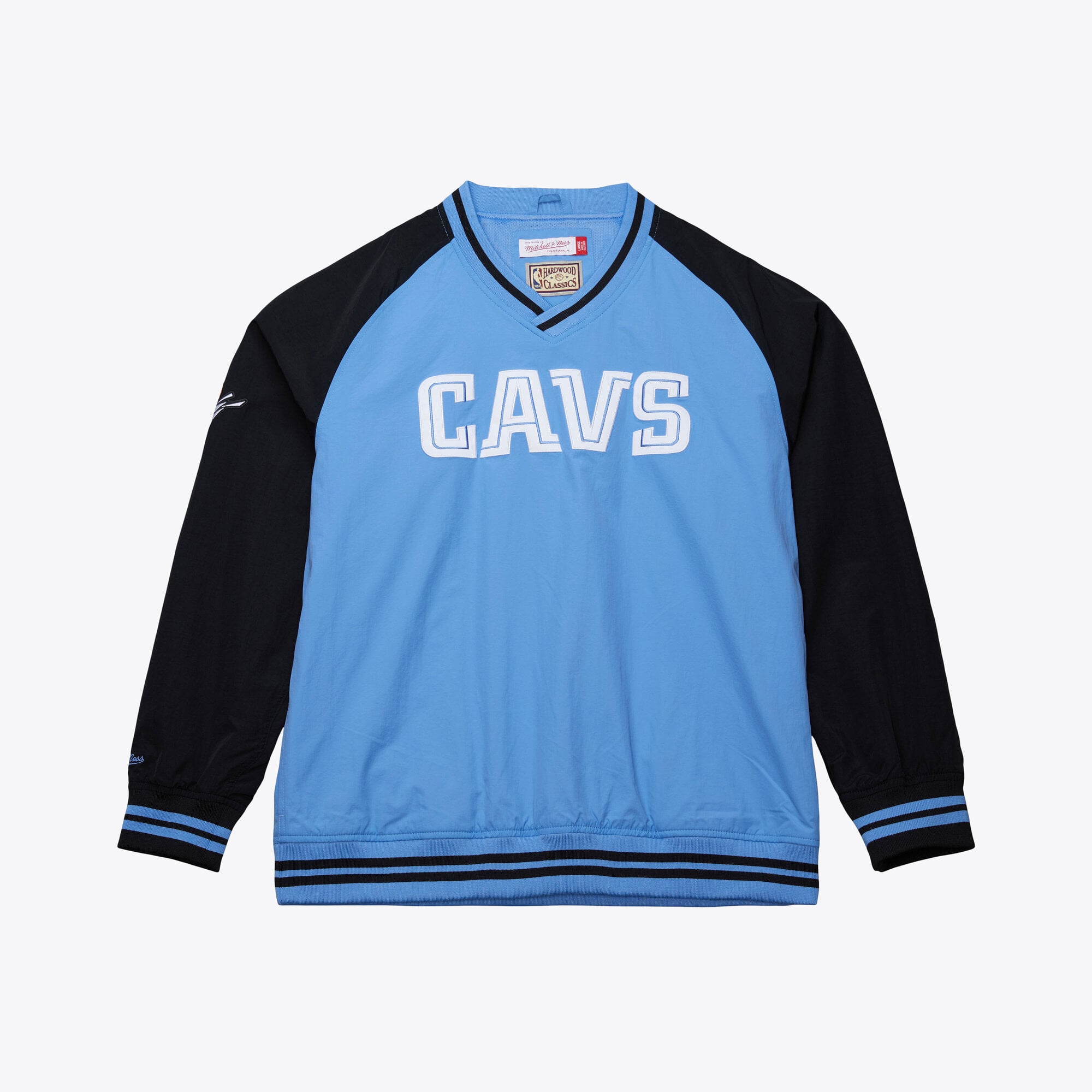 Men's Mitchell & Ness  Light Blue Cleveland Cavaliers Classic V-Neck Raglan Pullover