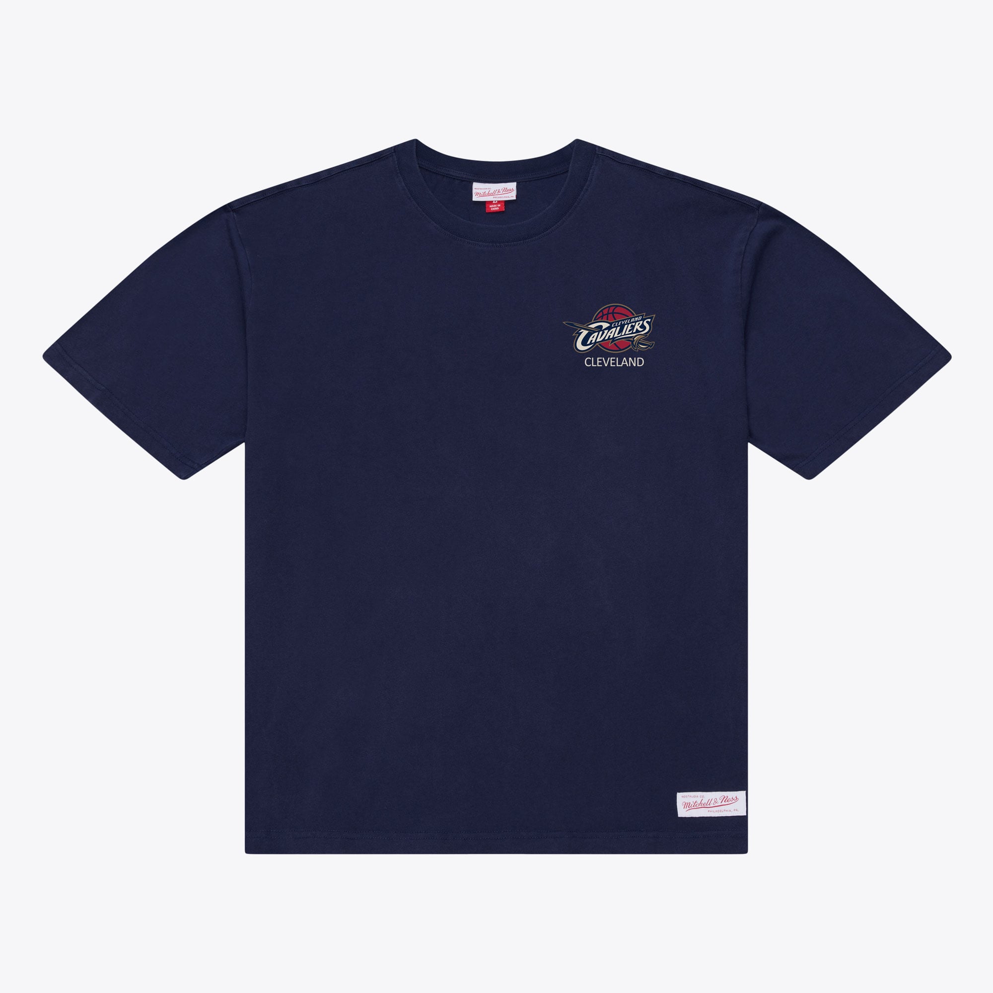 T-shirt Mitchell & Ness Core Essentials bleu marine pour homme, Cleveland Cavaliers