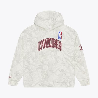  Cleveland Cavaliers Mitchell & Ness Ghosted Fleece Hoodie - White