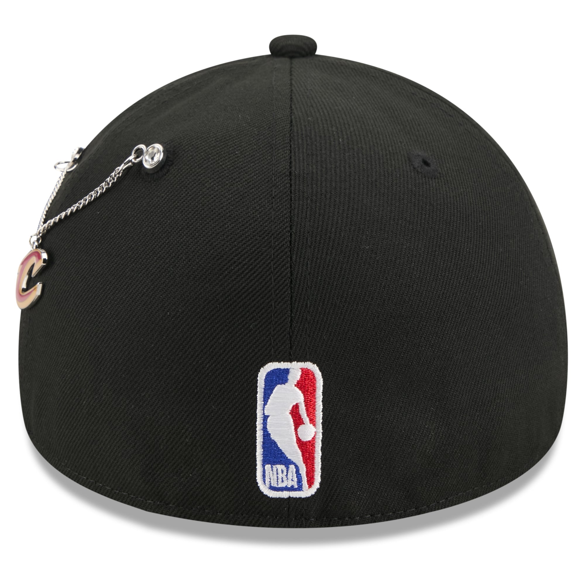 Casquette ajustée New Era 59FORTY noire pour homme, Cleveland Cavaliers, édition spéciale NBA Draft 2026, logo cristal sur scène.