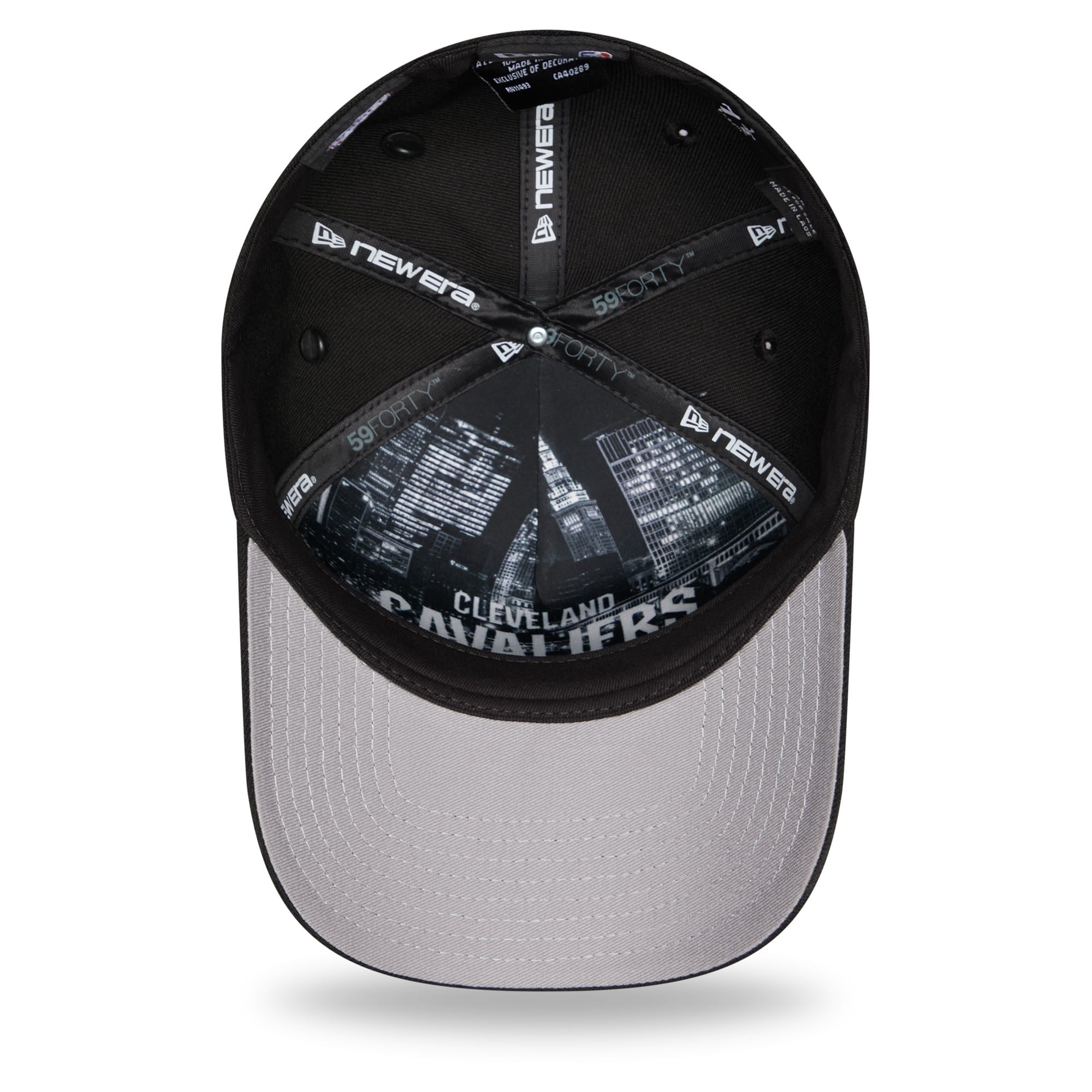 Casquette ajustée New Era 59FORTY noire pour homme, Cleveland Cavaliers, édition spéciale NBA Draft 2026, logo cristal sur scène.