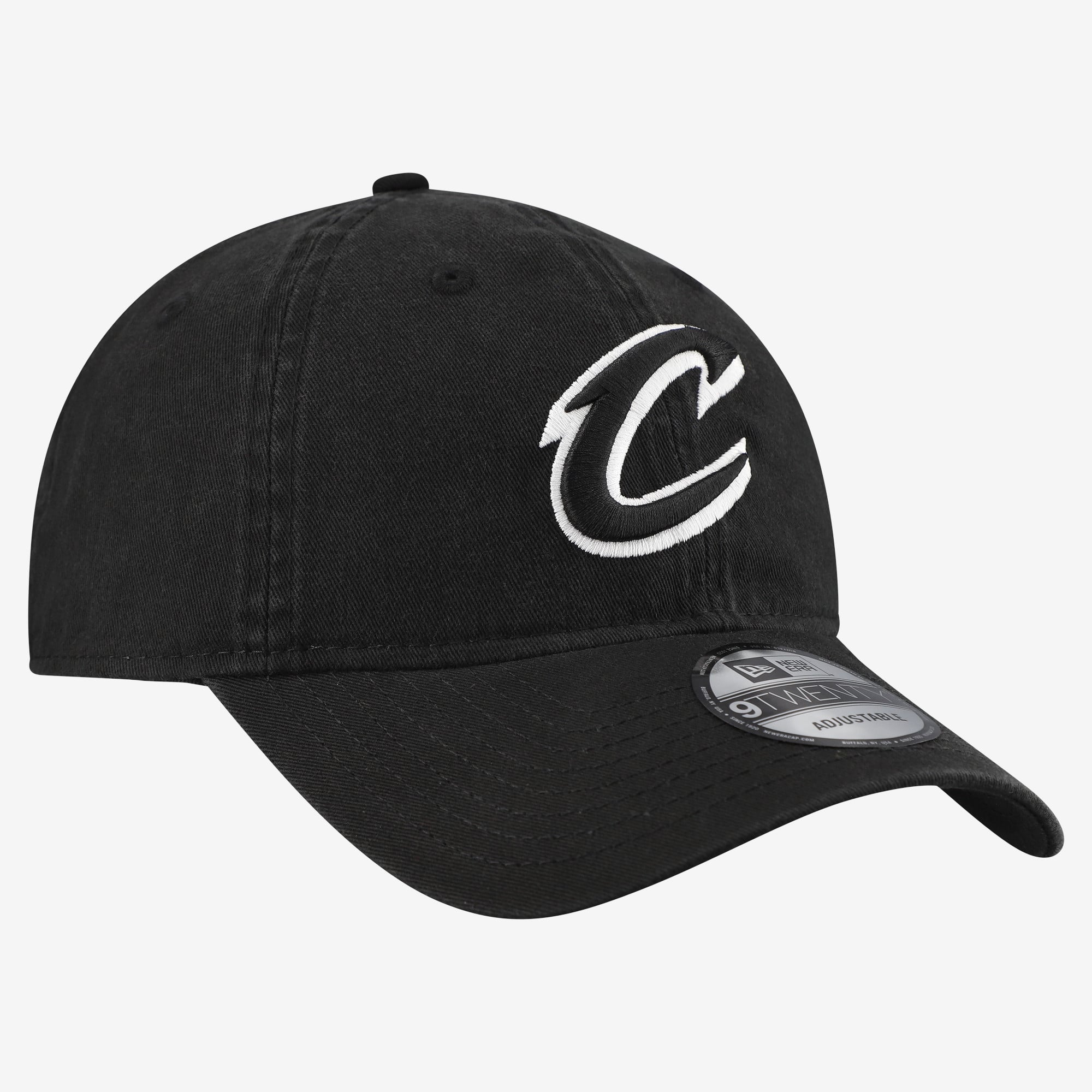 Men's New Era Black Cleveland Cavaliers 9TWENTY Adjustable Hat