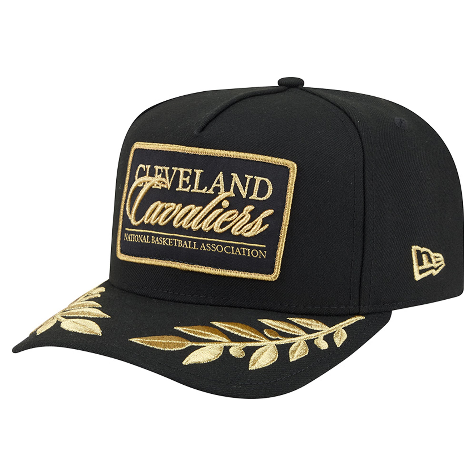 Men's New Era Black Cleveland Cavaliers Golden 9FIFTY Snapback Hat