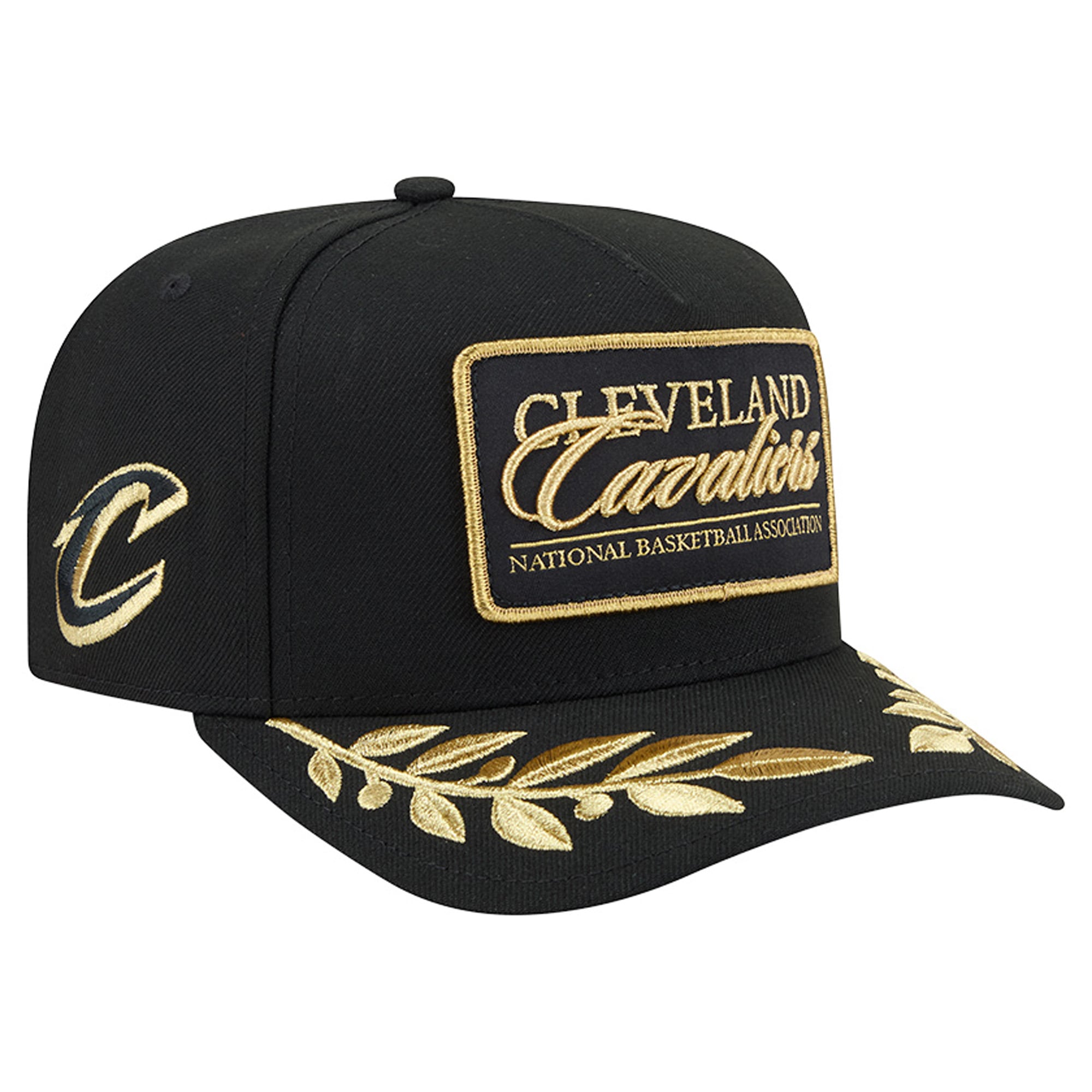 Men's Cleveland Cavaliers  New Era Black Golden 9FIFTY Snapback Hat