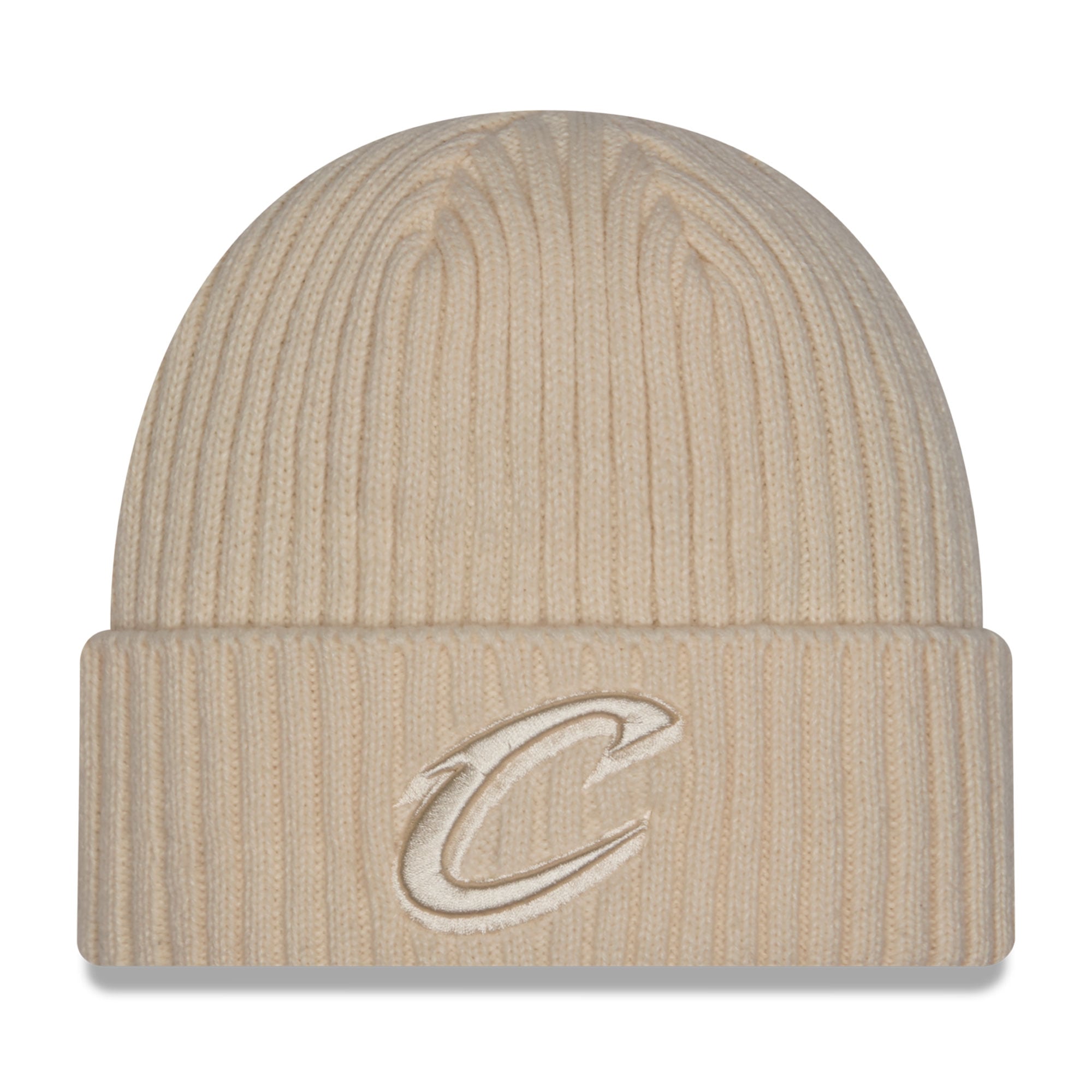 Bonnet à revers New Era crème Cleveland Cavaliers pour homme