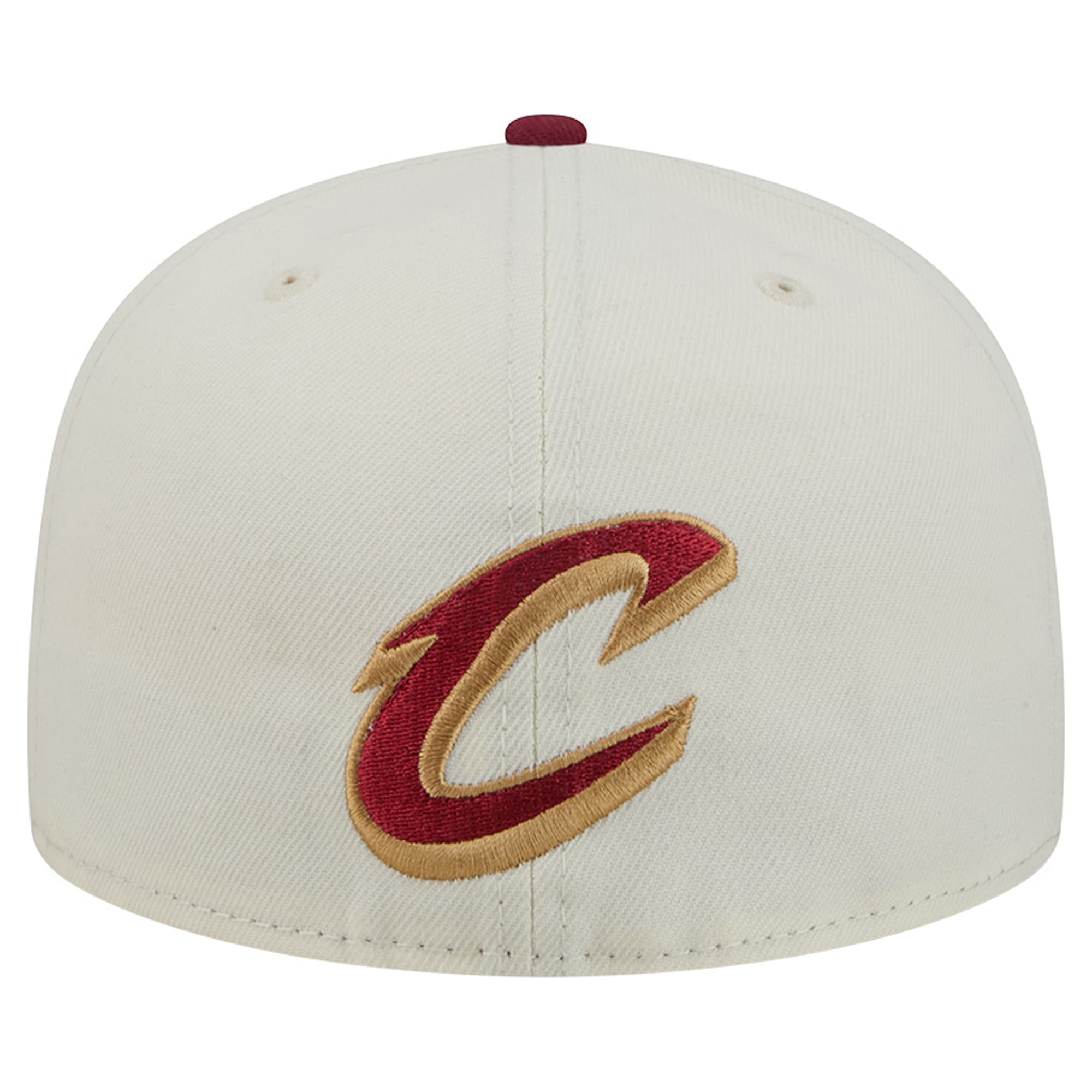 Casquette ajustée New Era Deceptor 59FIFTY pour homme, couleur crème/bordeaux, Cleveland Cavaliers