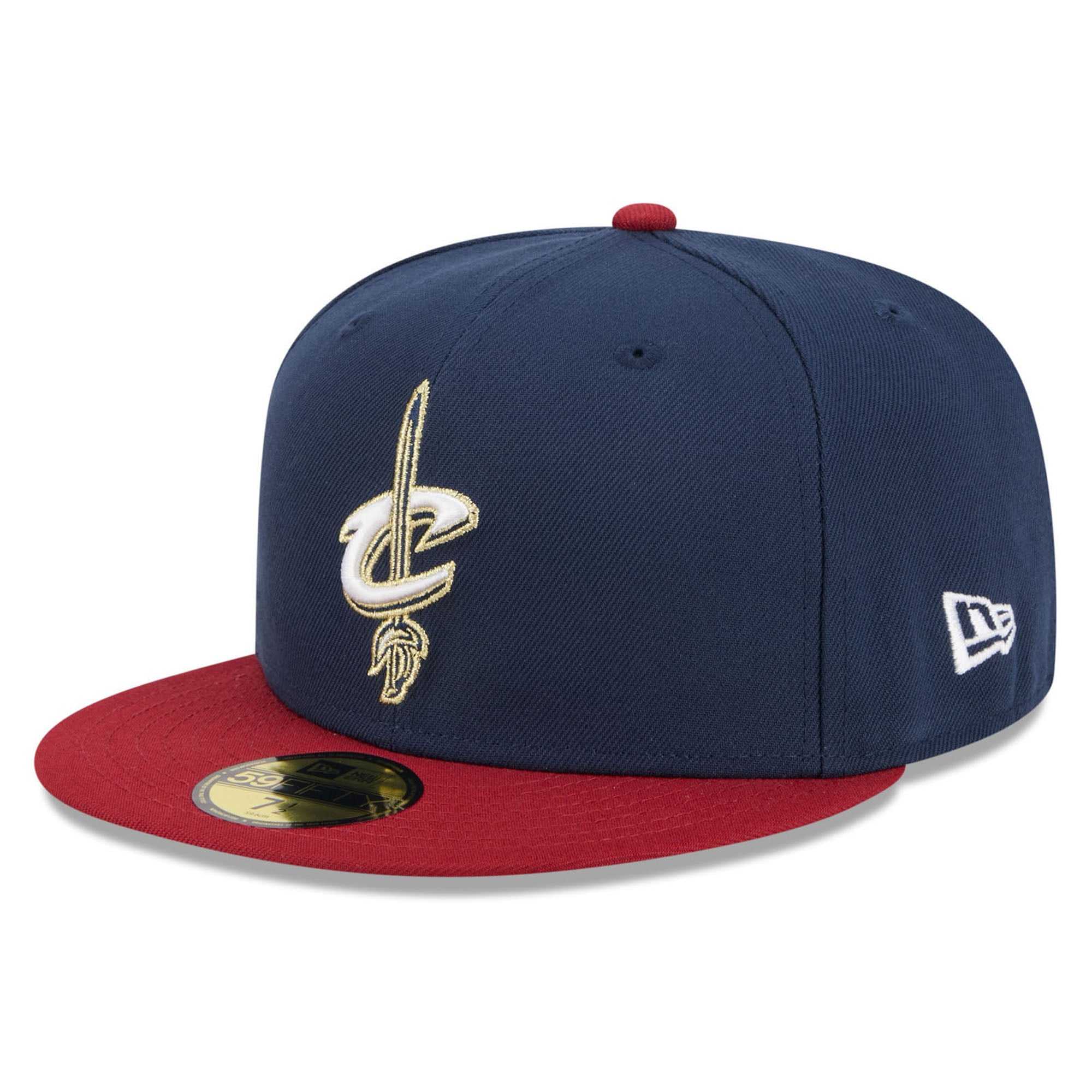 Men's Cleveland Cavaliers New Era Navy/Red 2025/26 Classic Edition Jersey Hook 59FIFTY Fitted Hat