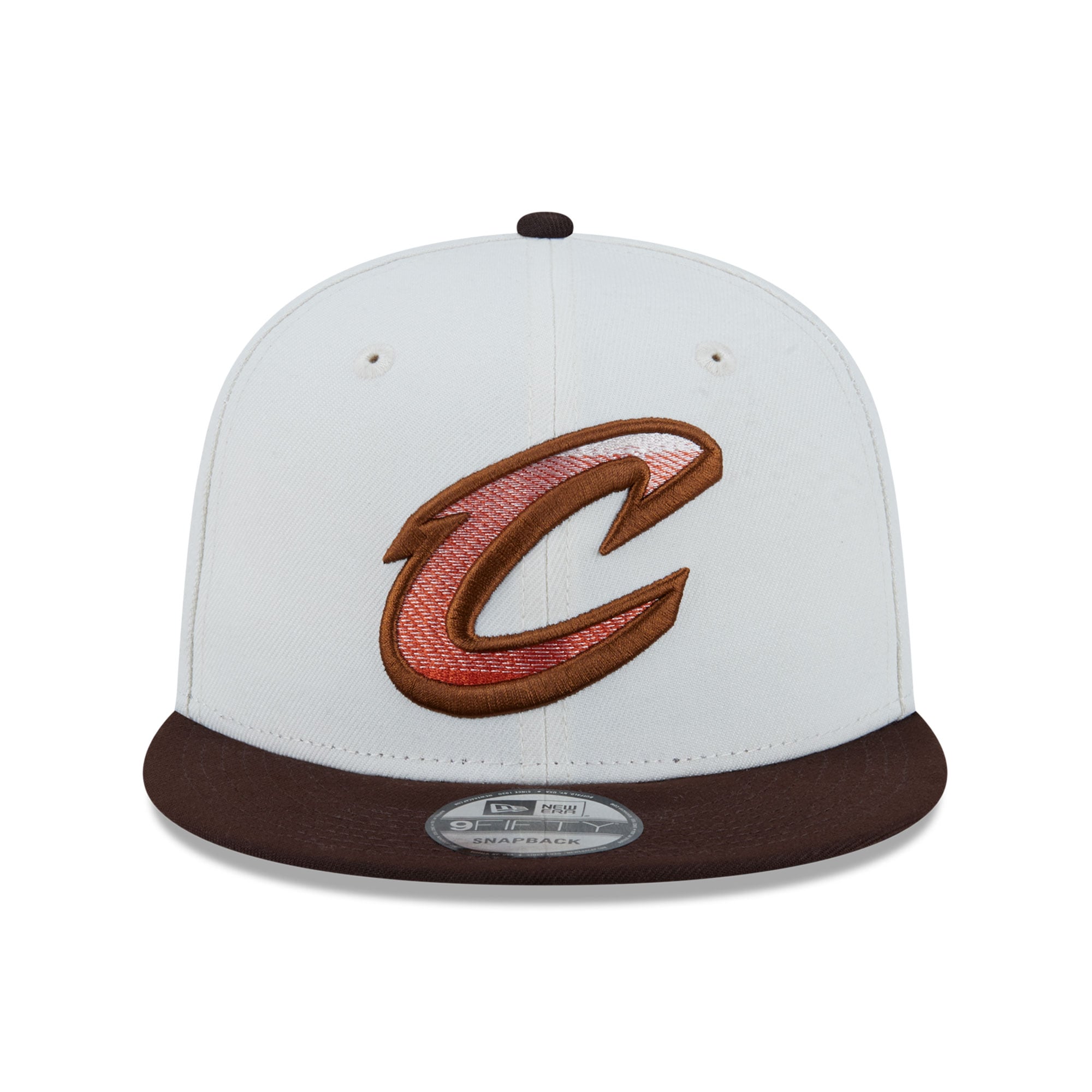 Casquette snapback New Era 9FIFTY blanche Cleveland Cavaliers Pumpkin Spice pour homme