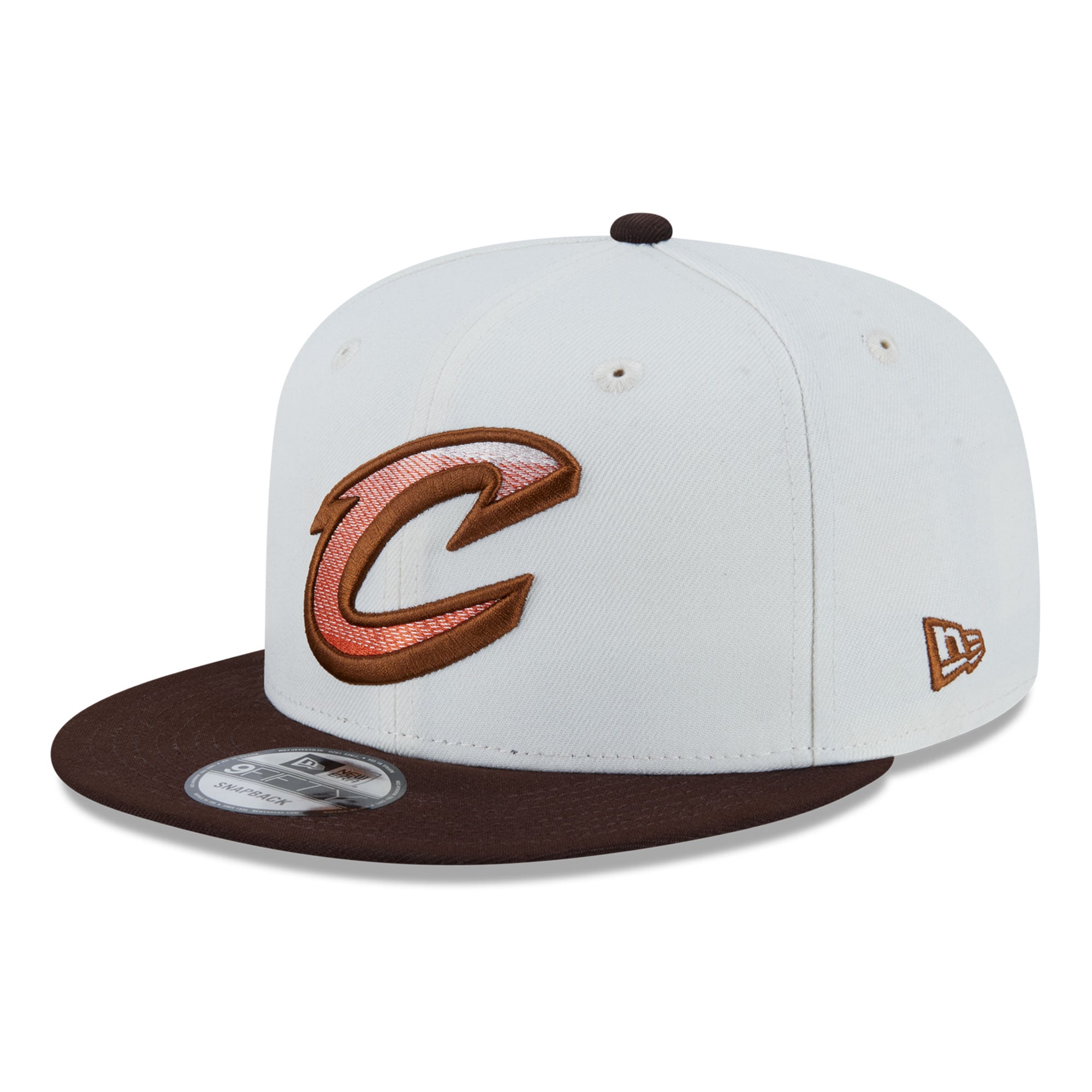 Casquette snapback New Era 9FIFTY blanche Cleveland Cavaliers Pumpkin Spice pour homme