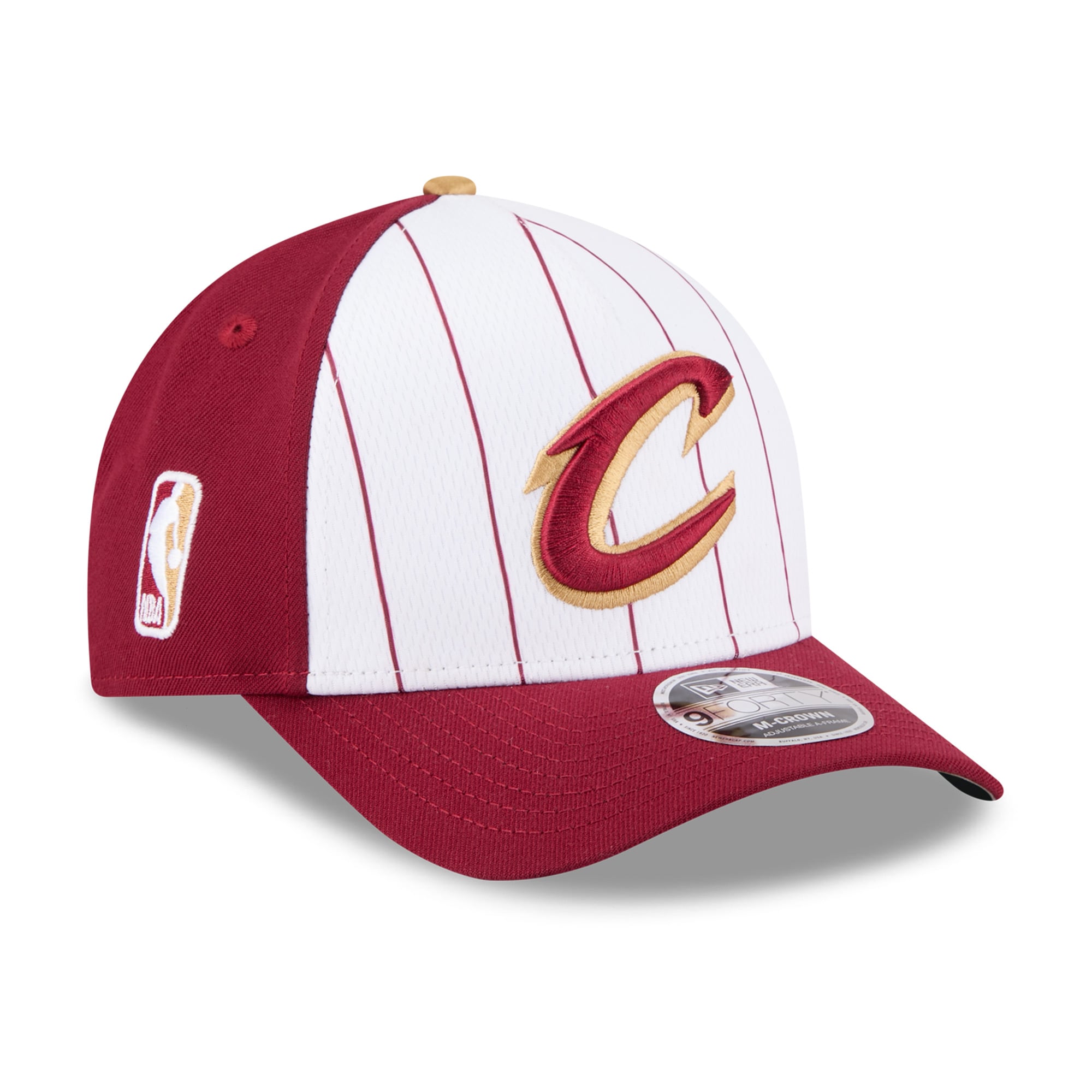 Men's Cleveland Cavaliers New Era White/Wine 2025 NBA Tip Off M-Crown A-Frame 9FORTY Adjustable Hat