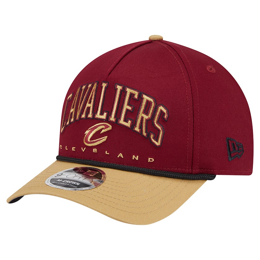 Men's Cleveland Cavaliers New Era Wine Bold Arch COOLERA 9FORTY A-Frame M-Crown Adjustable Hat