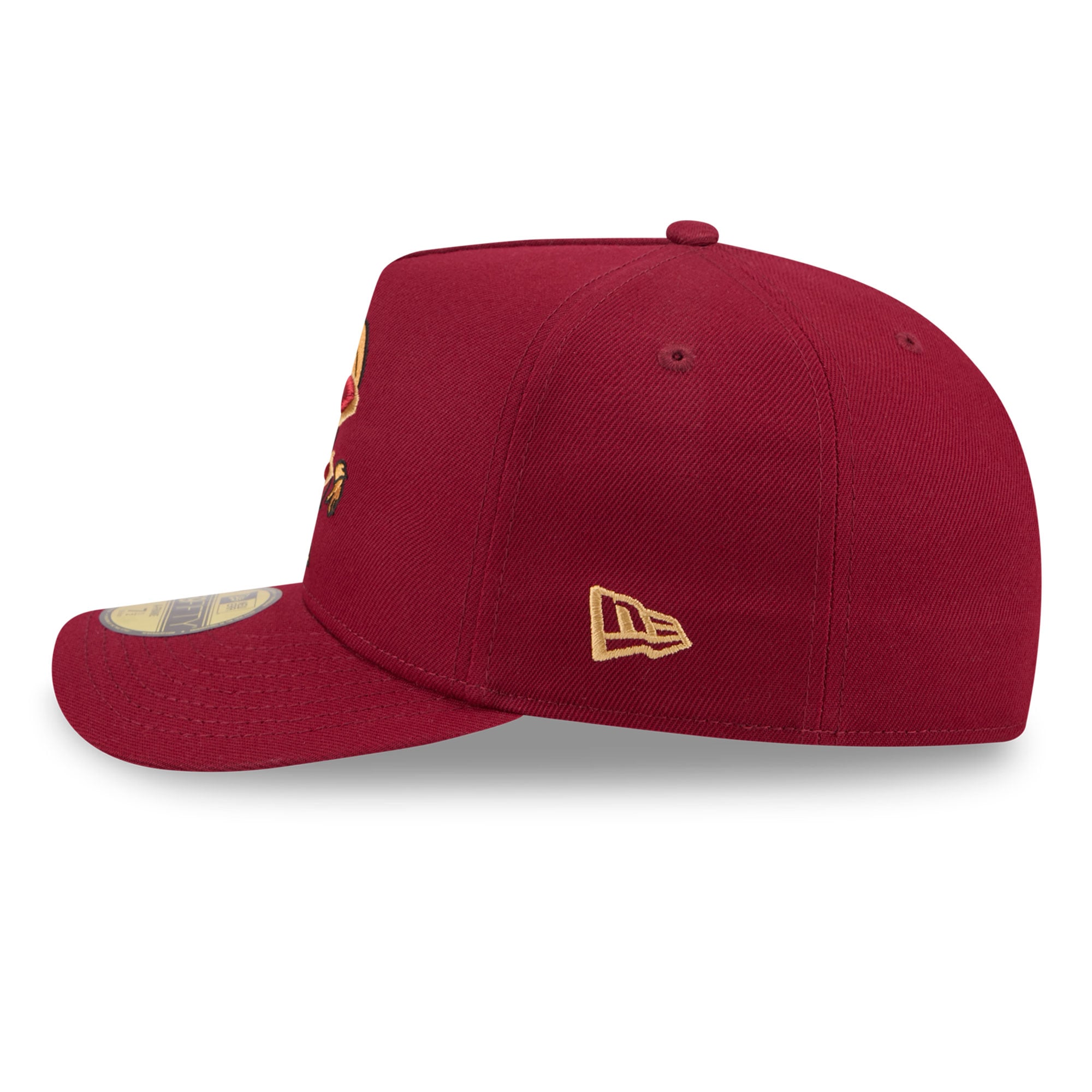 Men's New Era  Wine Cleveland Cavaliers Injection Cartoon Logo A-Frame 59FIFTY Fitted Hat