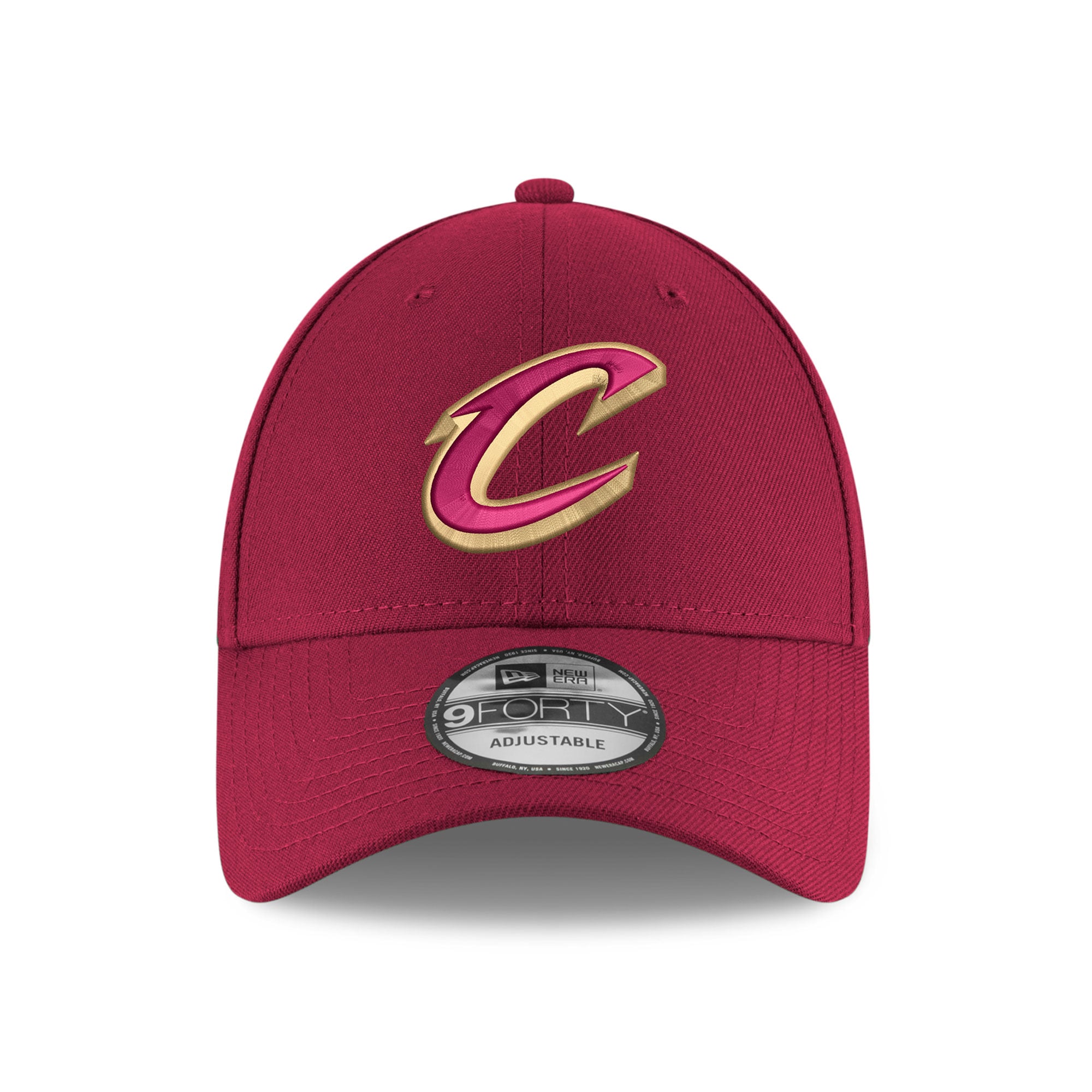 Men's New Era Wine Cleveland Cavaliers Team 9FORTY Adjustable Hat