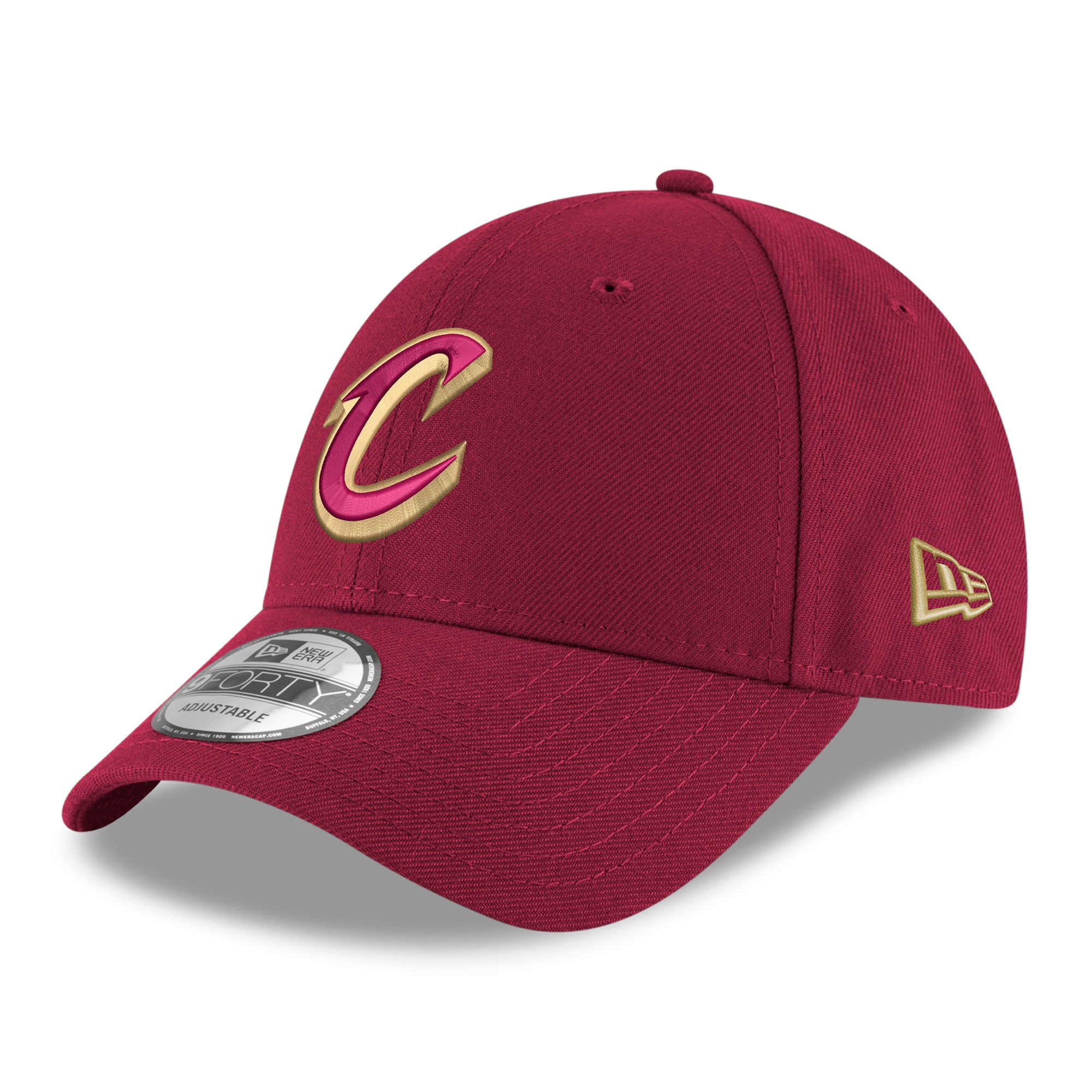 Men's Cleveland Cavaliers New Era Wine Team 9FORTY Adjustable Hat