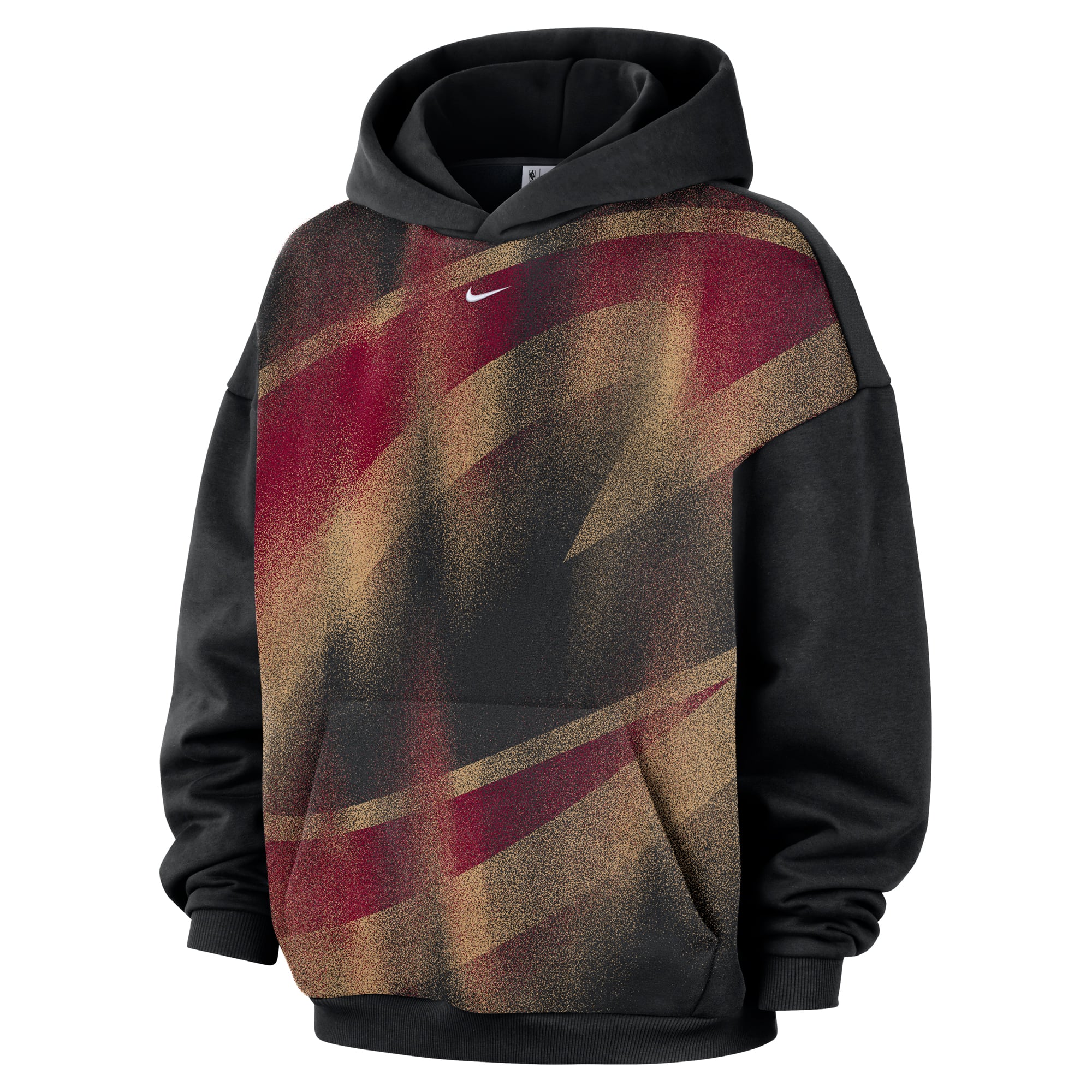Sweat à capuche Nike Cleveland Cavaliers noir pour homme, modèle Standard Issue Practice Icon Fleece
