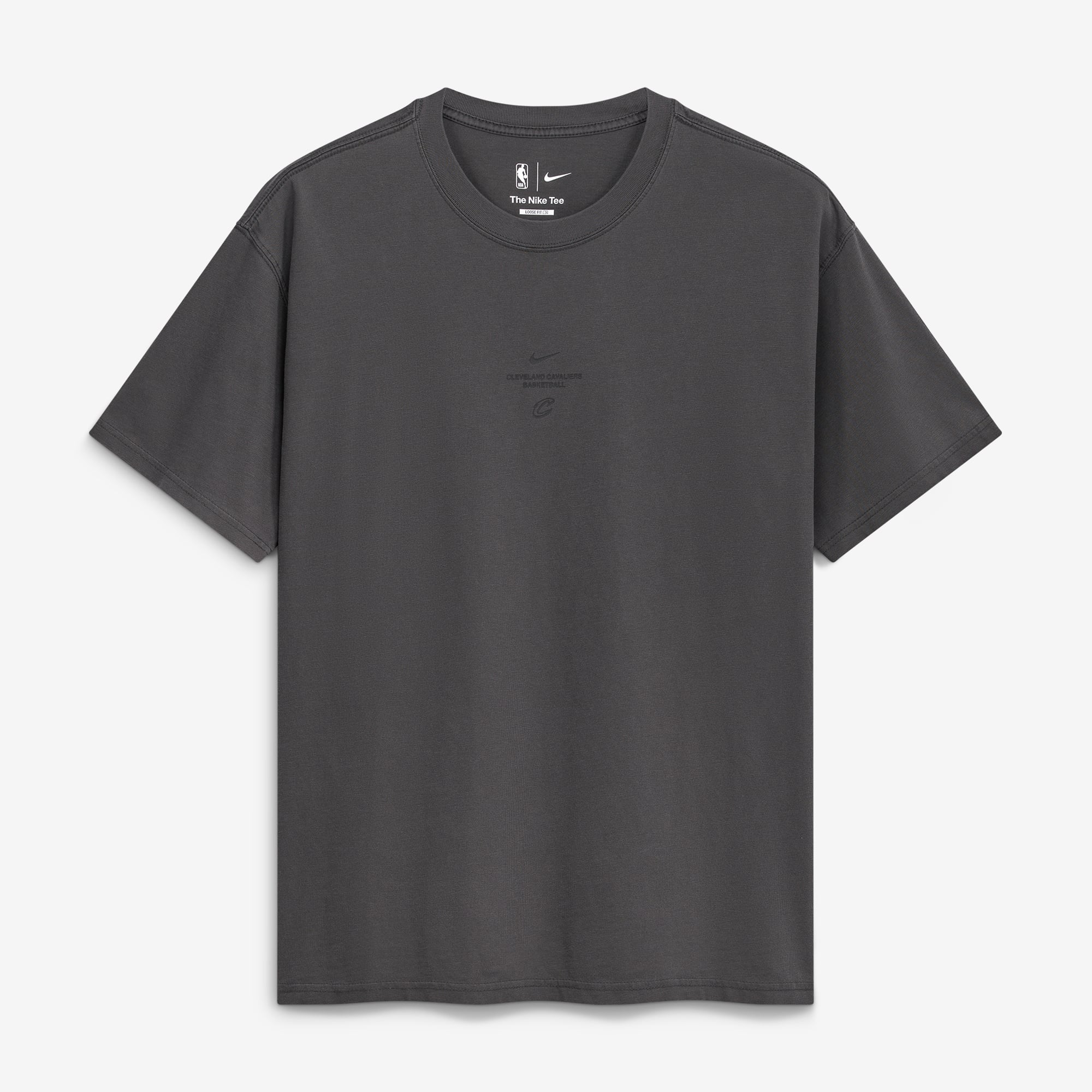 T-shirt Nike Max 90 d'avant-match, couleur anthracite, Cleveland Cavaliers, édition standard 2026, pour homme