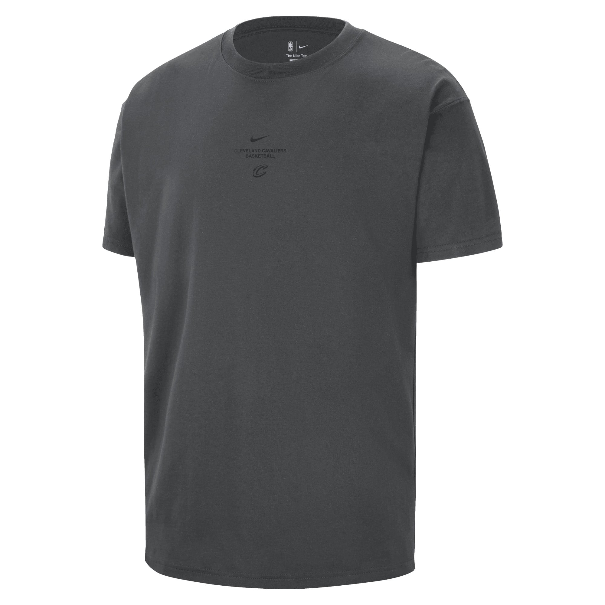 T-shirt Nike Max 90 d'avant-match, couleur anthracite, Cleveland Cavaliers, édition standard 2026, pour homme