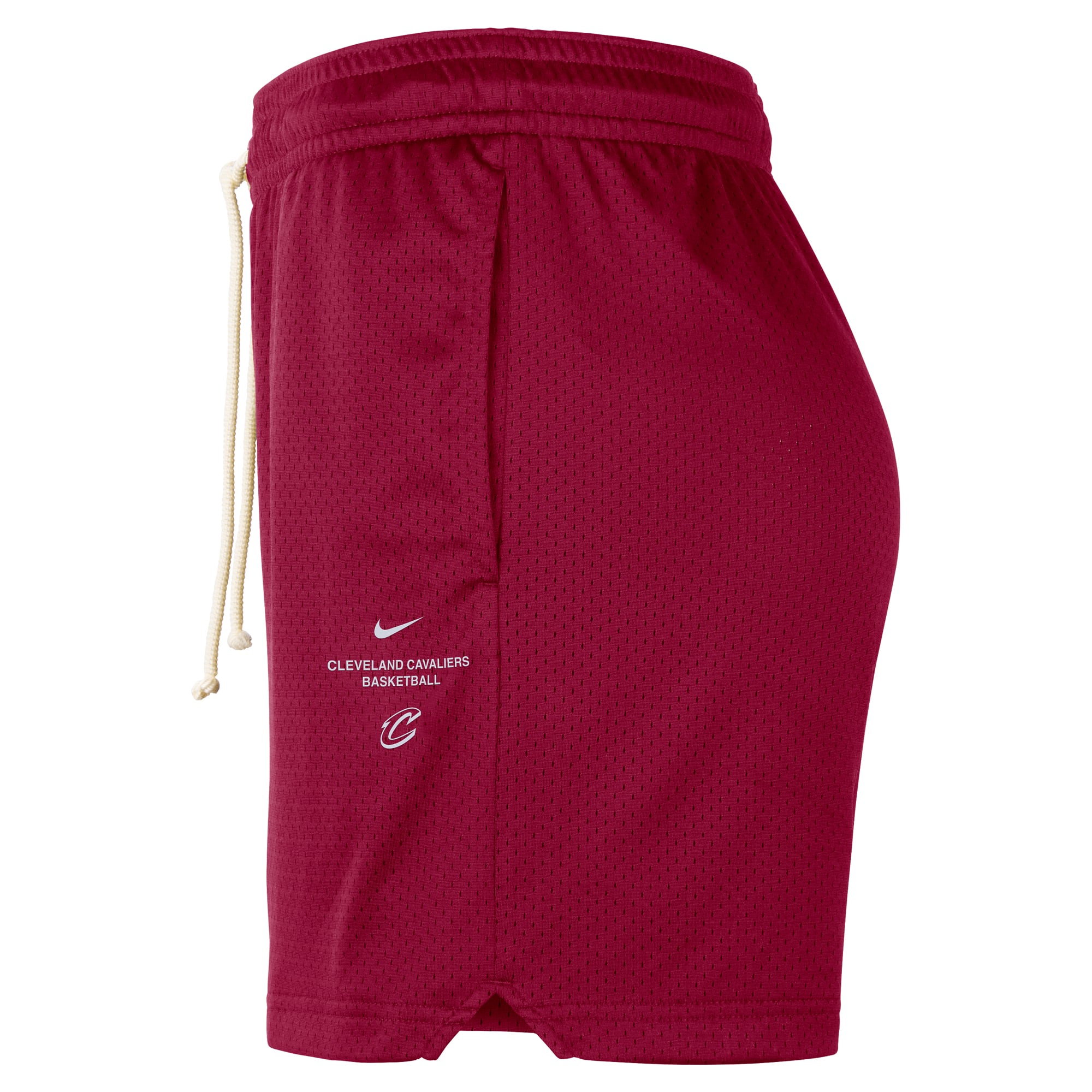 Short d'entraînement Nike Cleveland Cavaliers 2026 Standard Issue en mesh, couleur bordeaux, pour homme