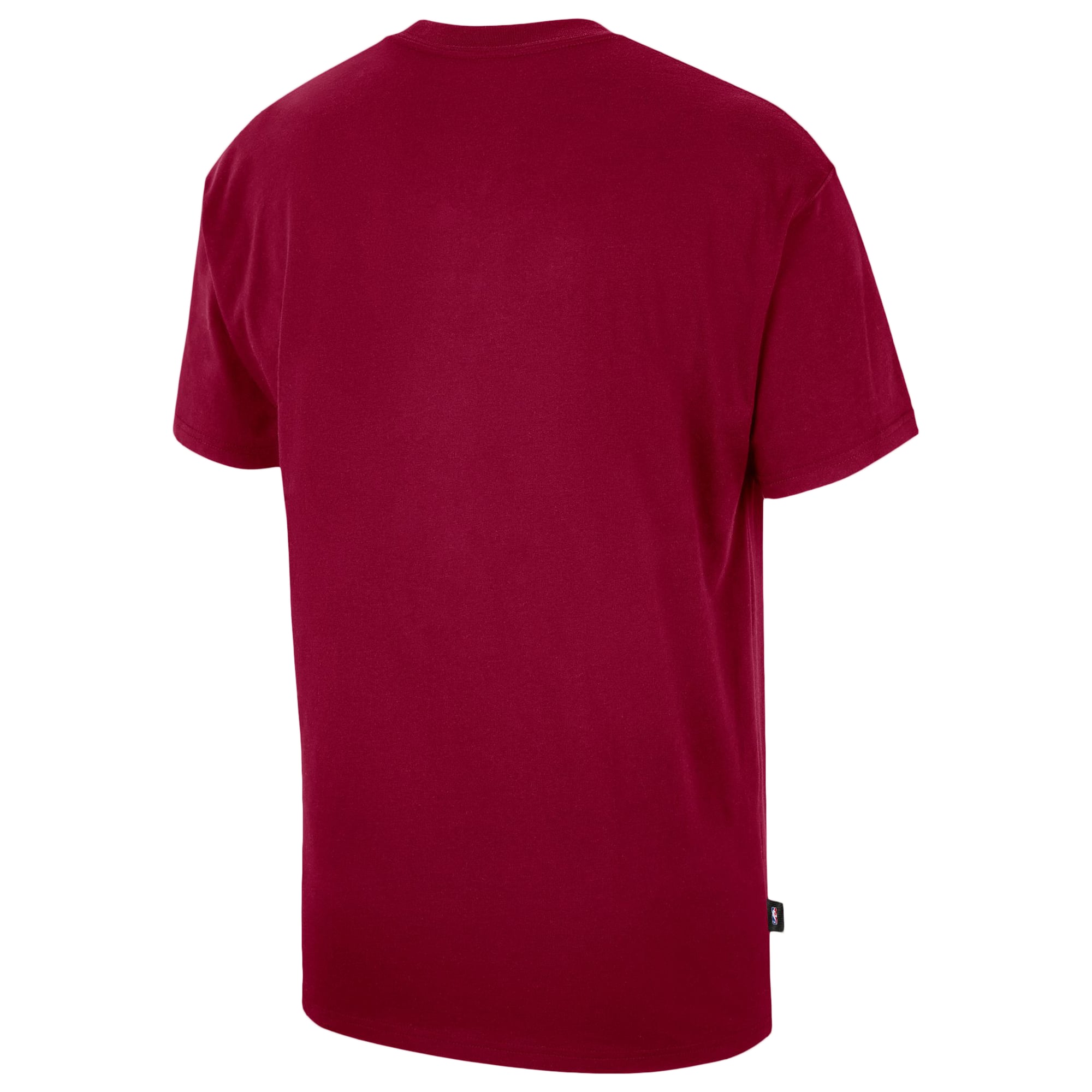 T-shirt d'entraînement Nike Cleveland Cavaliers 2026 Standard Issue pour homme, couleur bordeaux.