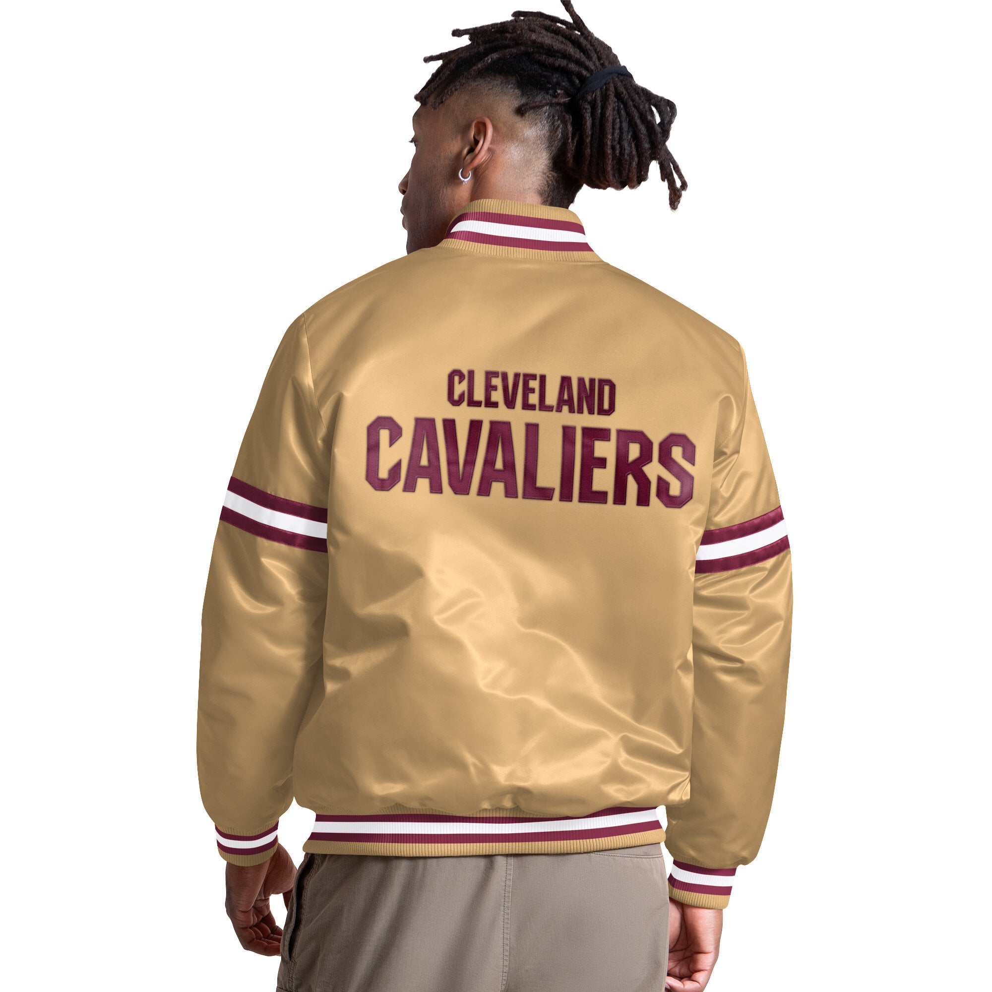 Veste universitaire Starter Gold Cleveland Cavaliers Courtside II à boutons-pression pour homme