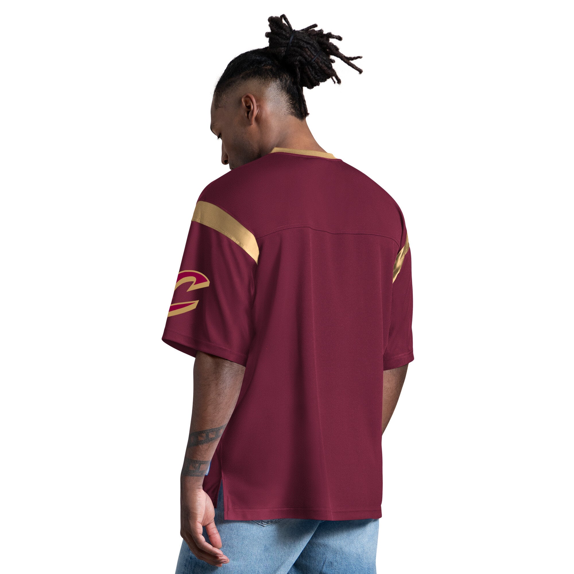 T-shirt à col en V pour homme, motif « Starter Wine », spécial jours de match des Cleveland Cavaliers