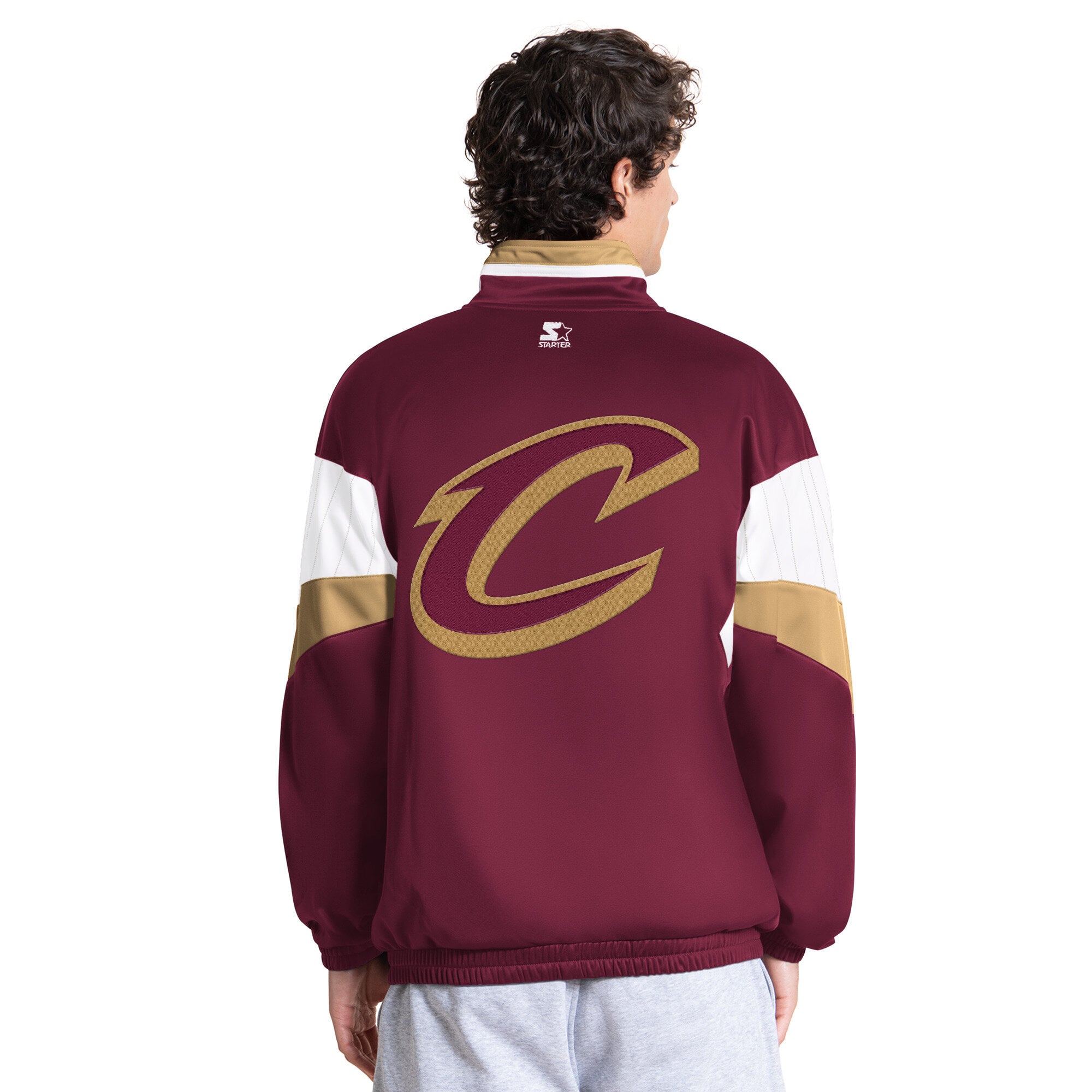 Veste de survêtement zippée intégrale Starter Wine Cleveland Cavaliers Legacy pour homme