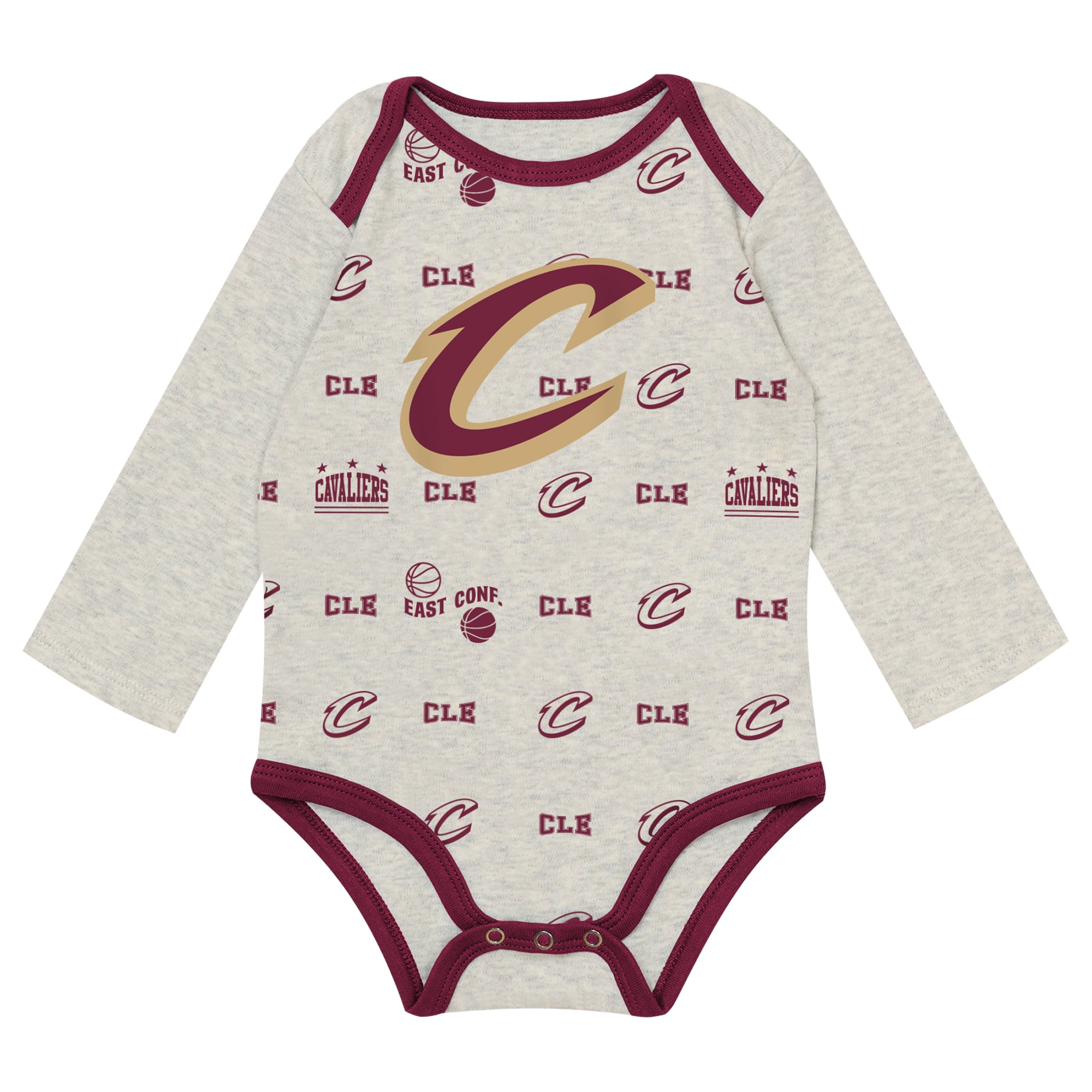 Ensemble body, pantalon et bonnet à revers Cleveland Cavaliers Outerstuff pour nouveau-né nourrisson