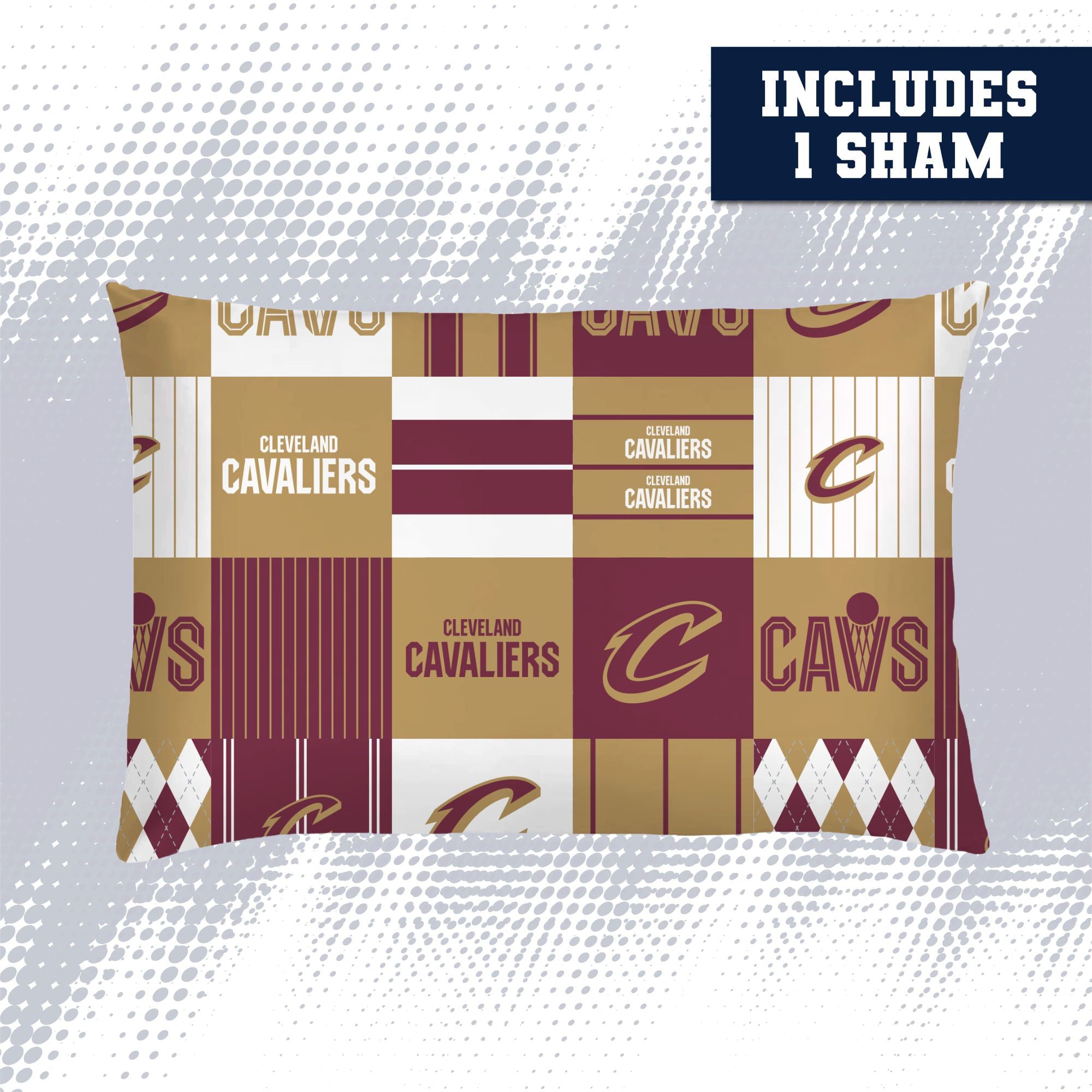 Pegasus Cleveland Cavaliers Patchwork Plaid Two-Piece Twin/Twin XL Bed in a Bag Set