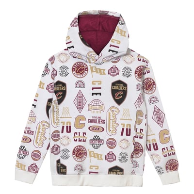 Cleveland Cavaliers Outerstuff Preschool 3-and-D Allover Hoodie - White