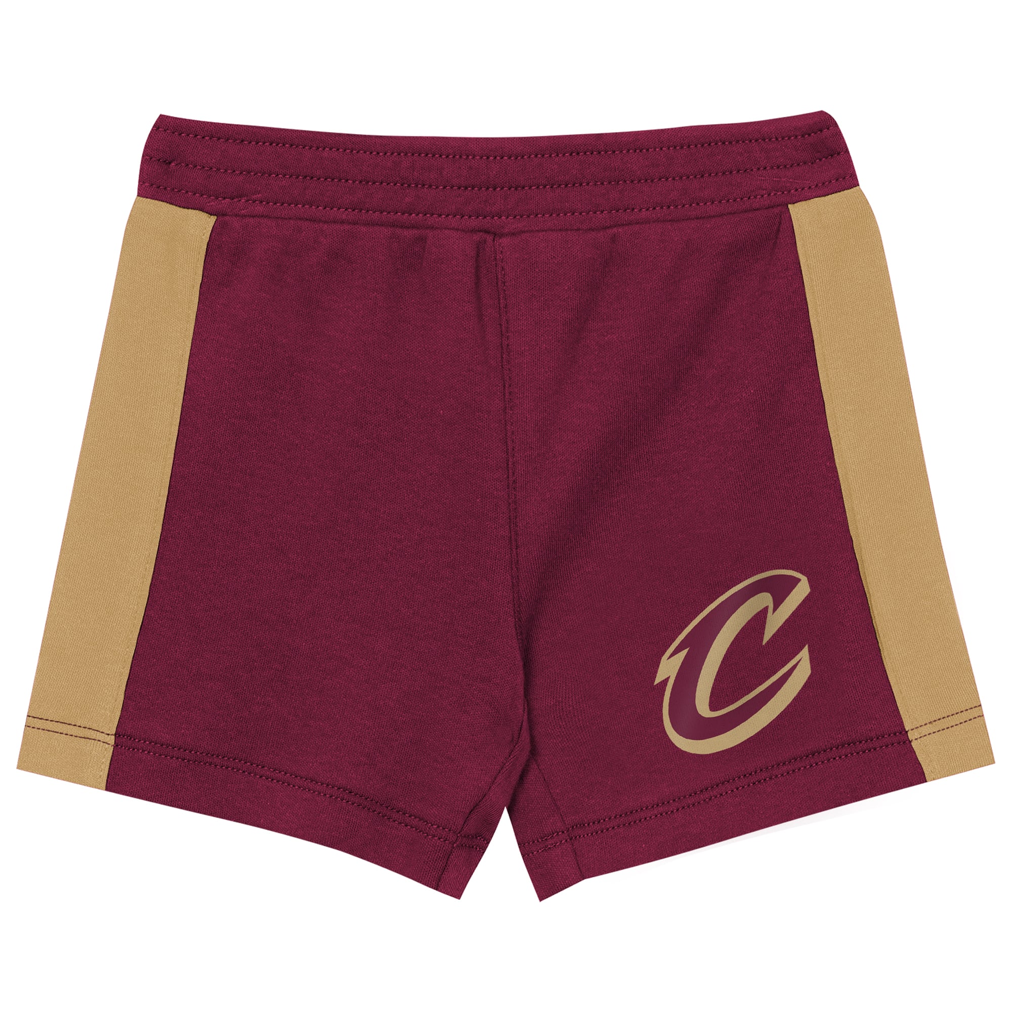 Preschool Outerstuff Wine Cleveland Cavaliers Get Back Short Sleeve Hoodie & Shorts Two-Pack Set