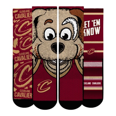  Cleveland Cavaliers Rock Em Unisex Fan Favorites Three-Pack Crew Socks Set - Red