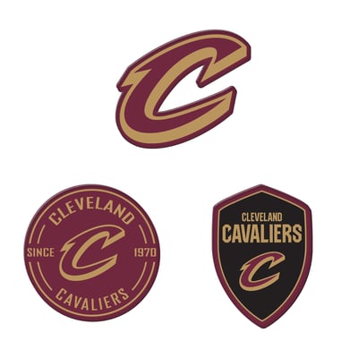  Cleveland Cavaliers WinCraft 3-Pack Premium Fridge Magnet Set
