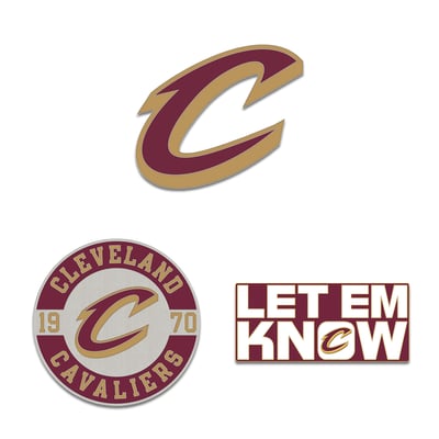 Cleveland Cavaliers WinCraft Three-Piece Collector Pin Set