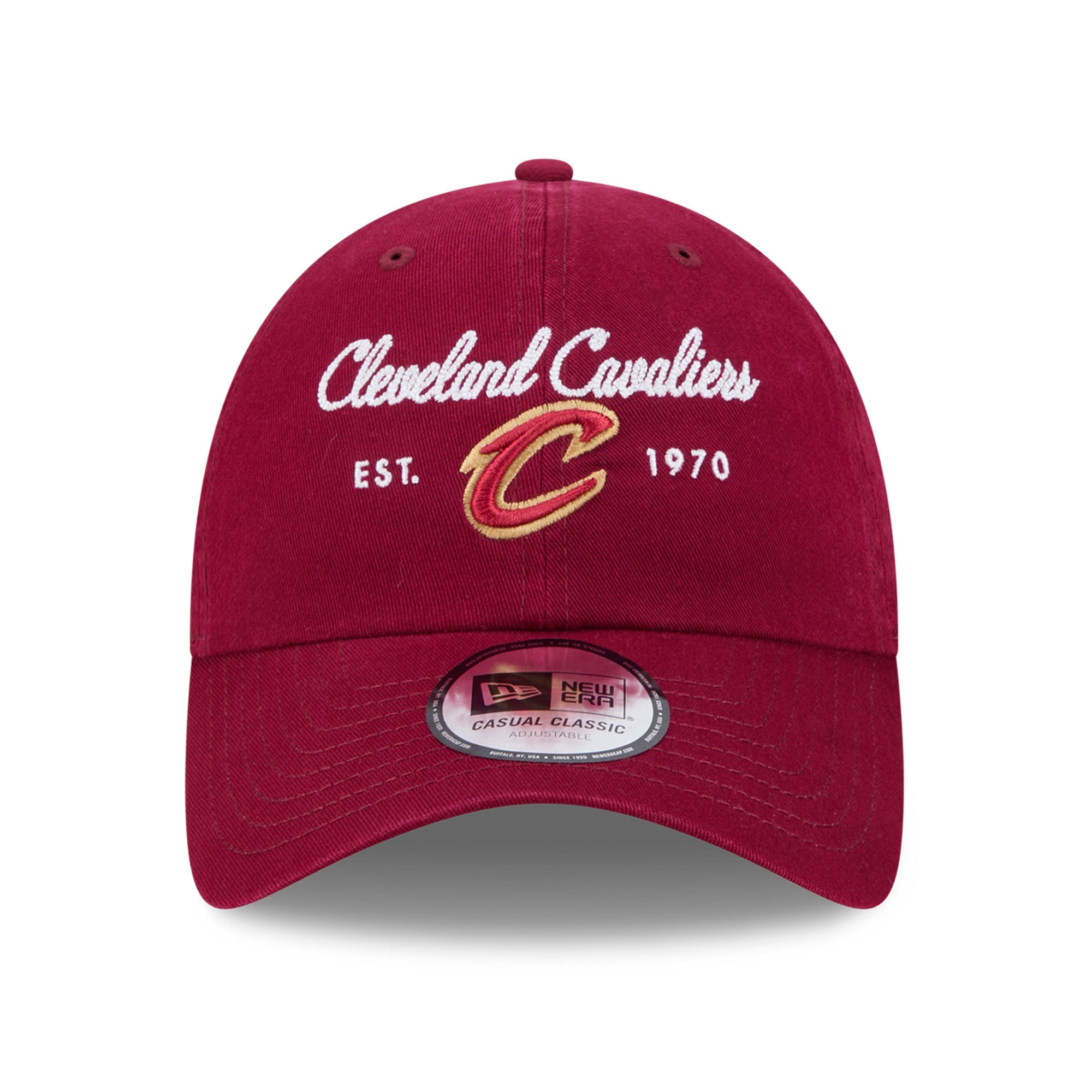 Women's New Era Wine Cleveland Cavaliers Script Casual Classic Adjustable Hat