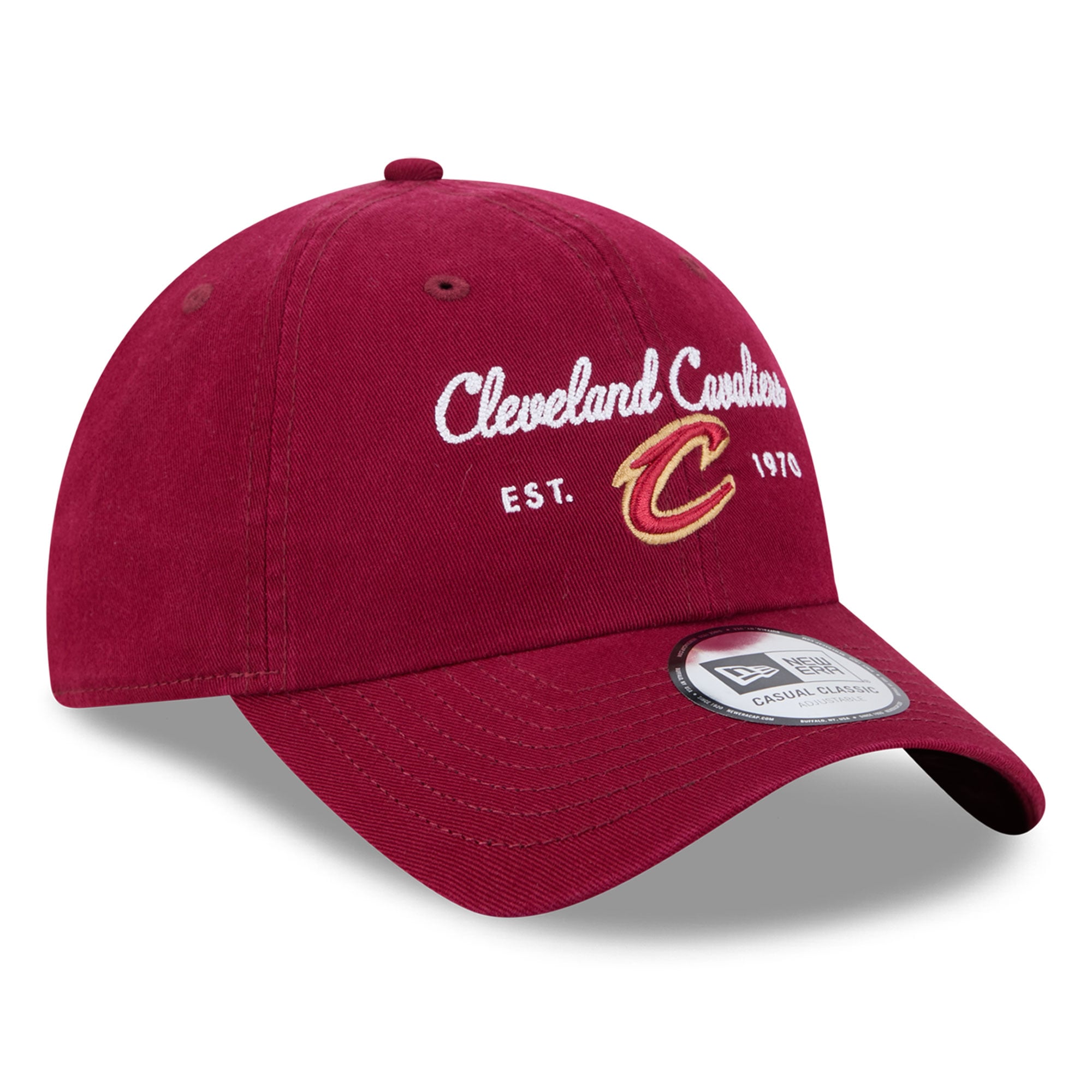 Women's New Era Wine Cleveland Cavaliers Script Casual Classic Adjustable Hat