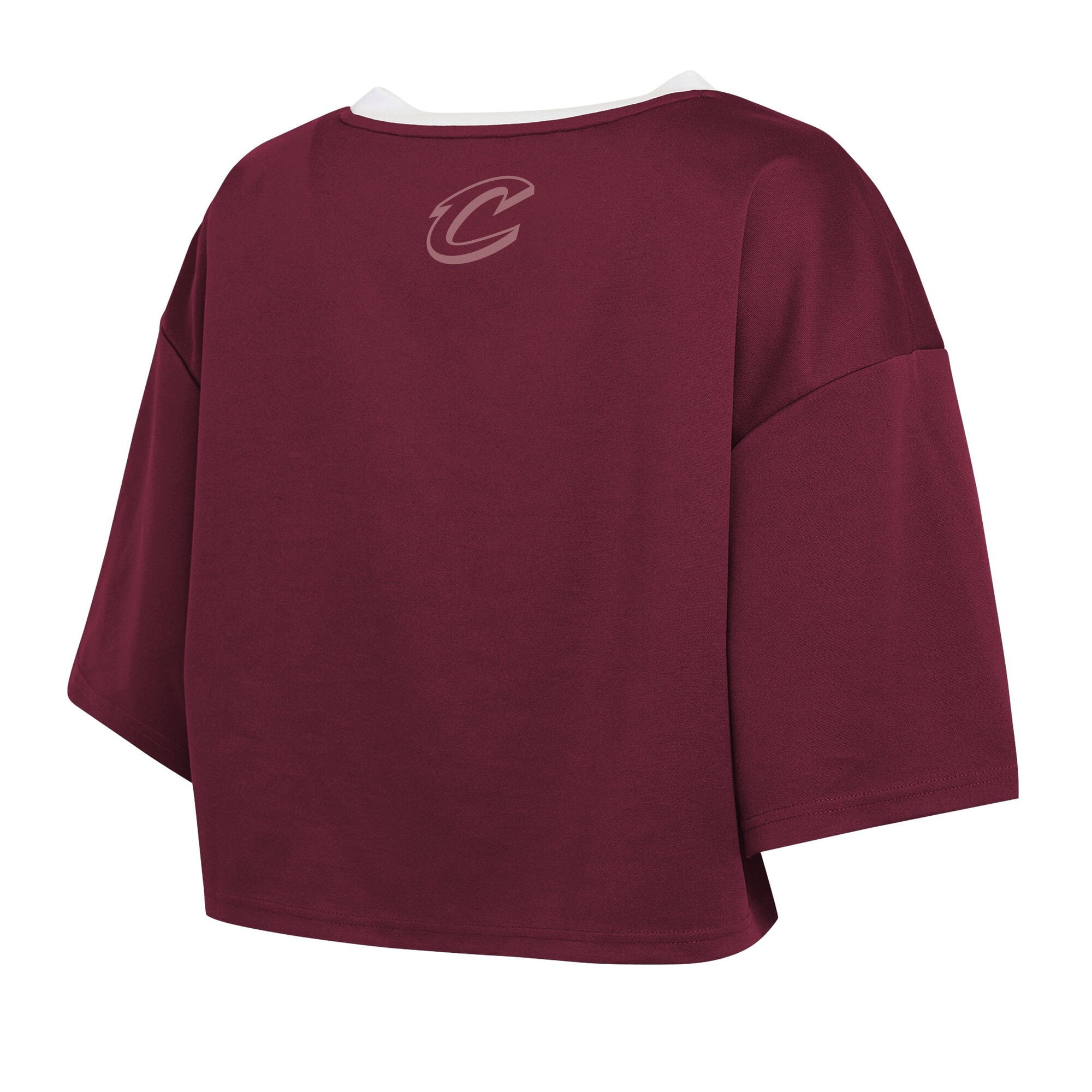 T-shirt court en jersey WEAR by Erin Andrews Wine Cleveland Cavaliers pour femmes