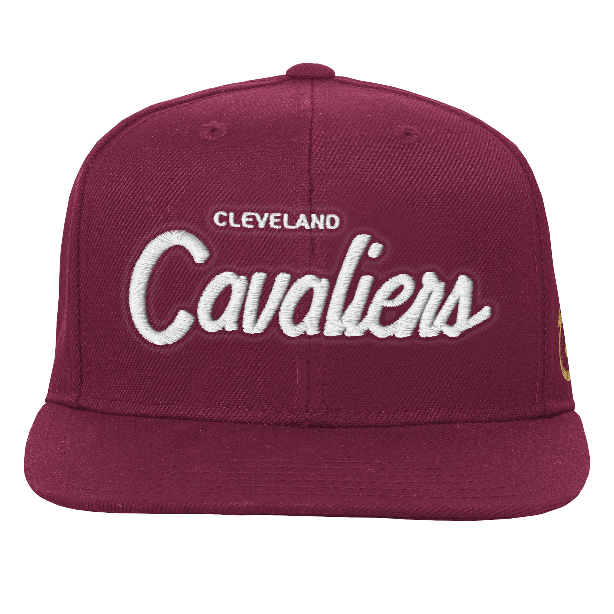 Youth Mitchell & Ness Wine Cleveland Cavaliers Head Coach Flat Brim Snapback Hat