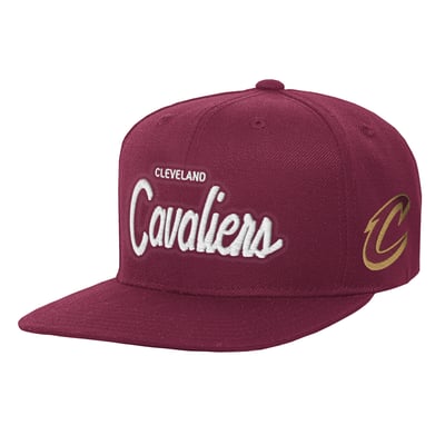 Cleveland Cavaliers Mitchell & Ness Youth Head Coach Flat Brim Snapback Hat - Wine
