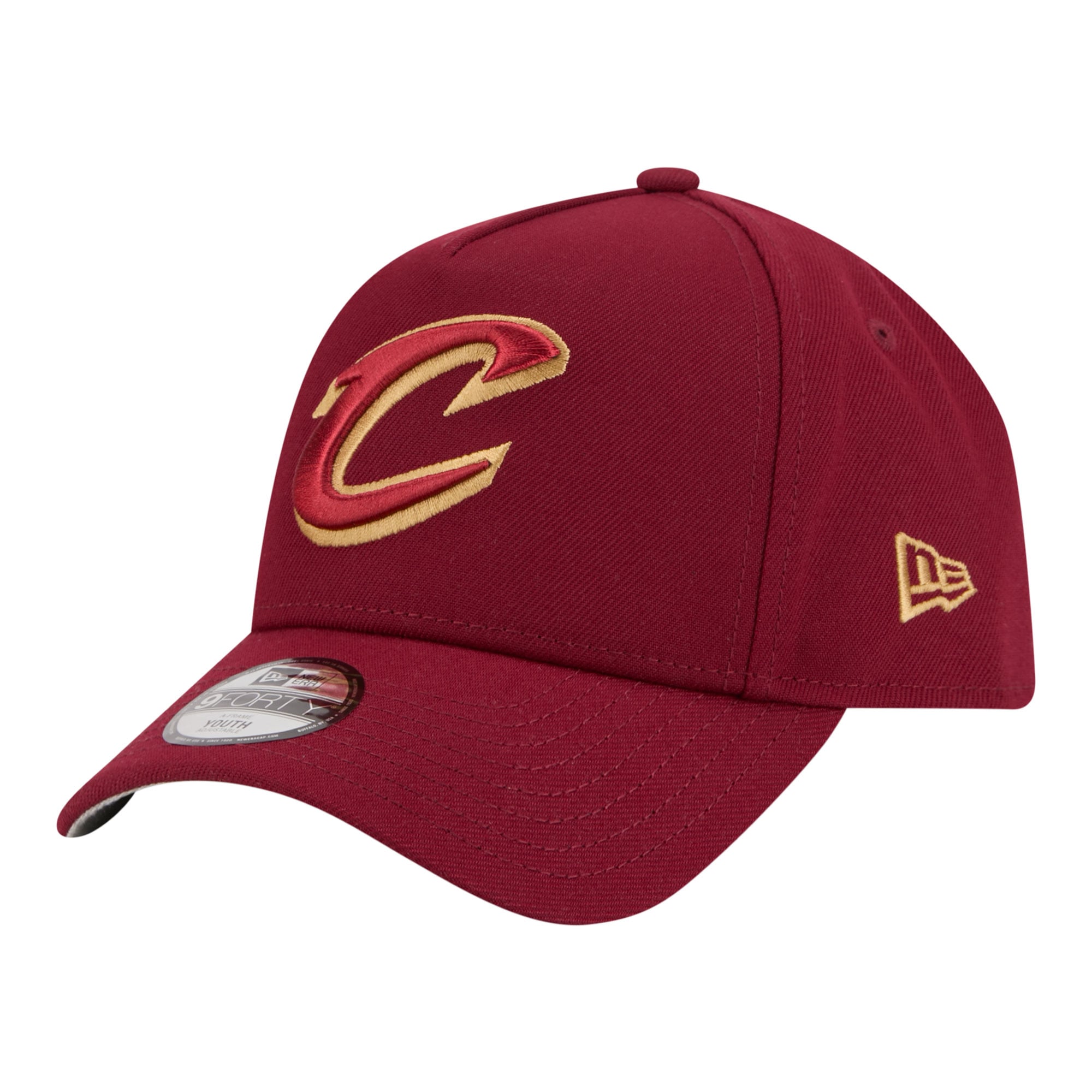 Youth New Era Wine Cleveland Cavaliers 9FORTY A-Frame Adjustable Hat