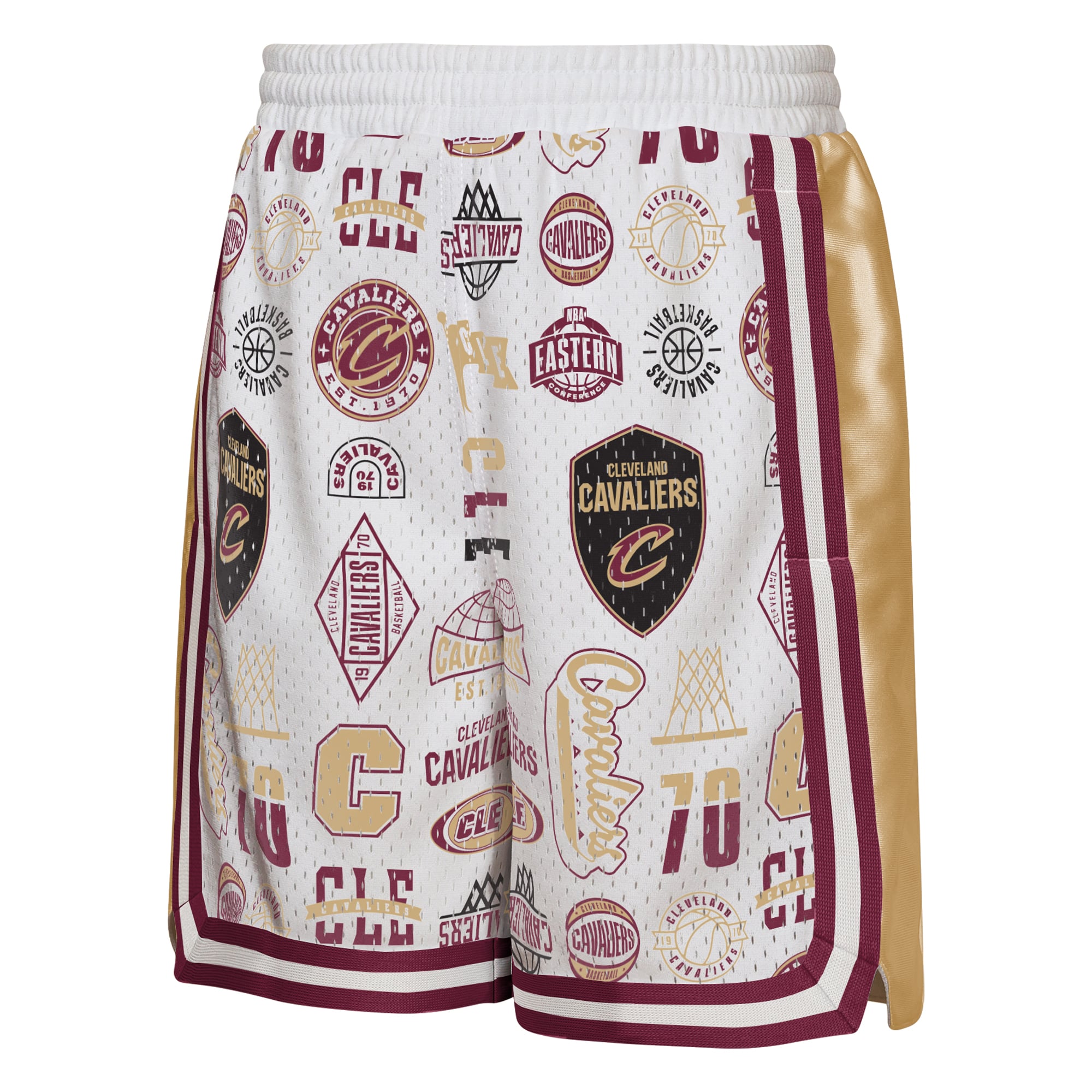 Short de basketball blanc Youth Outerstuff Cleveland Cavaliers Ball Hog Dazzle