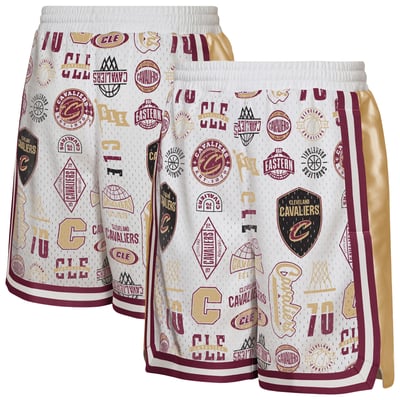 Cleveland Cavaliers Outerstuff Youth Ball Hog Dazzle Basketball Short - White
