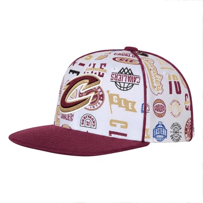 Cleveland Cavaliers Outerstuff Youth Piped Up Snapback Hat - White

