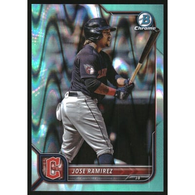 2022 Bowman Chrome Aqua RayWave Refractors #63 Jose Ramirez