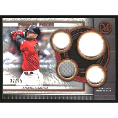 2023 Topps Museum Collection Primary Pieces Quad Relics Copper #SPPPQRAG Andres Gimenez
